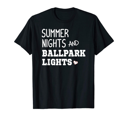 Baseball Mom Dad Summer Nights And T-Shirt - Fun Novelty Design for Adults - T-Shirt, Sweatshirt, Hoodie