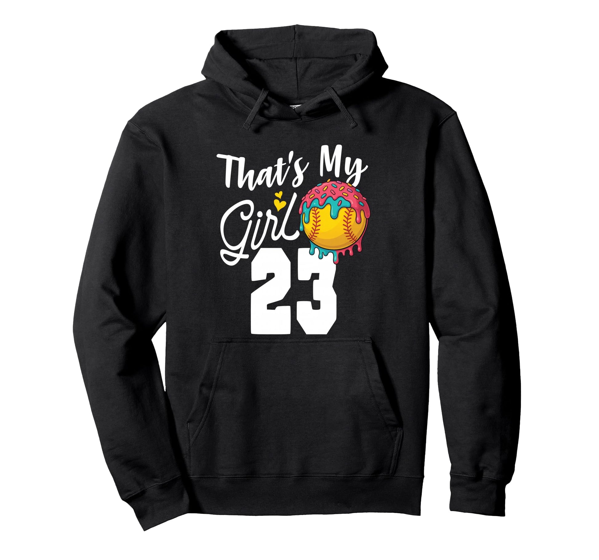 Thats My Softball 23 Number Mom Dad Hoodie - Fun Novelty Design Unisex - T-Shirt, Sweatshirt, Hoodie