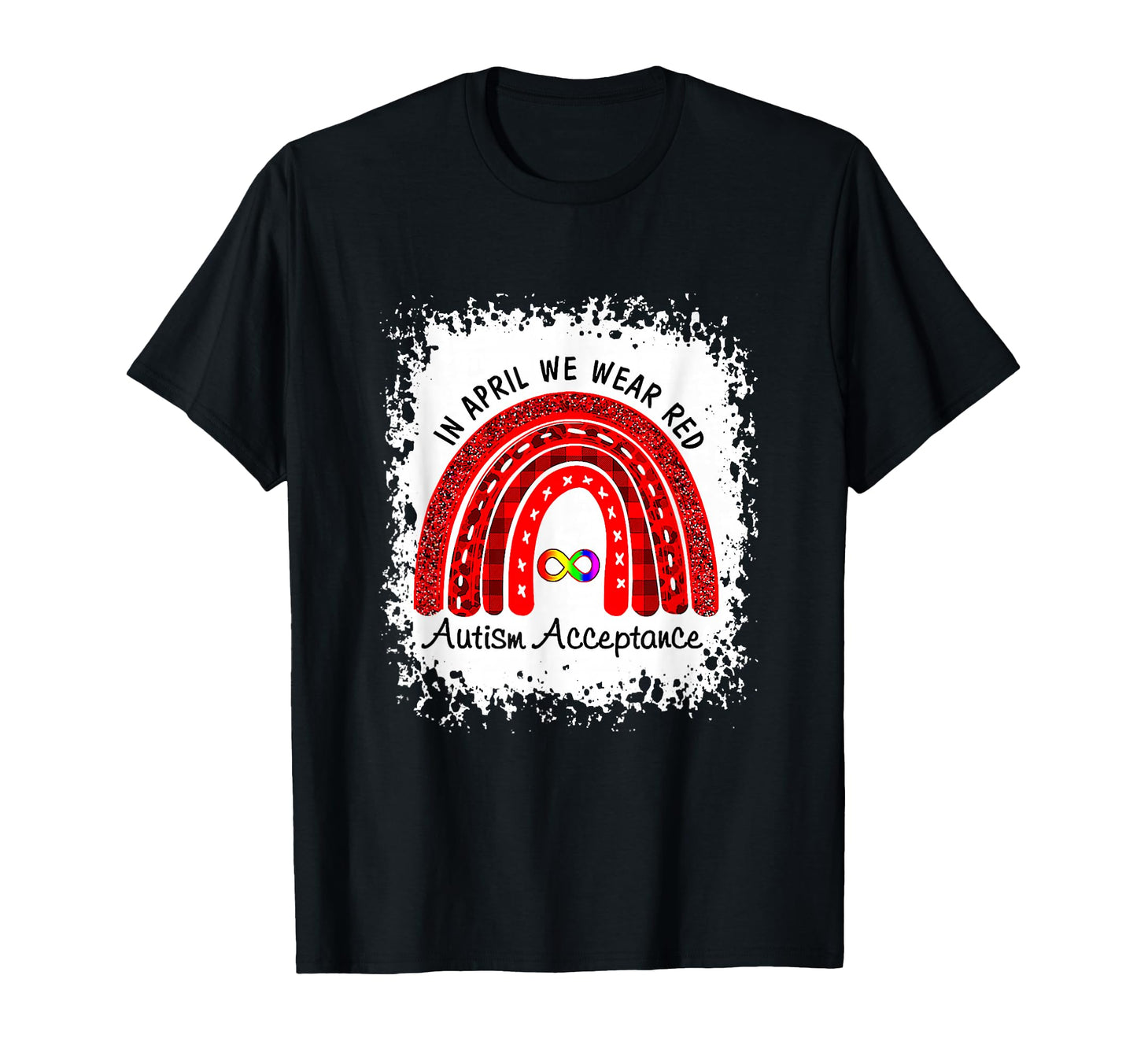 April Wear Red Instead Autism T-Shirt - Novelty Apparel for Adults - T-Shirt, Sweatshirt, Hoodie
