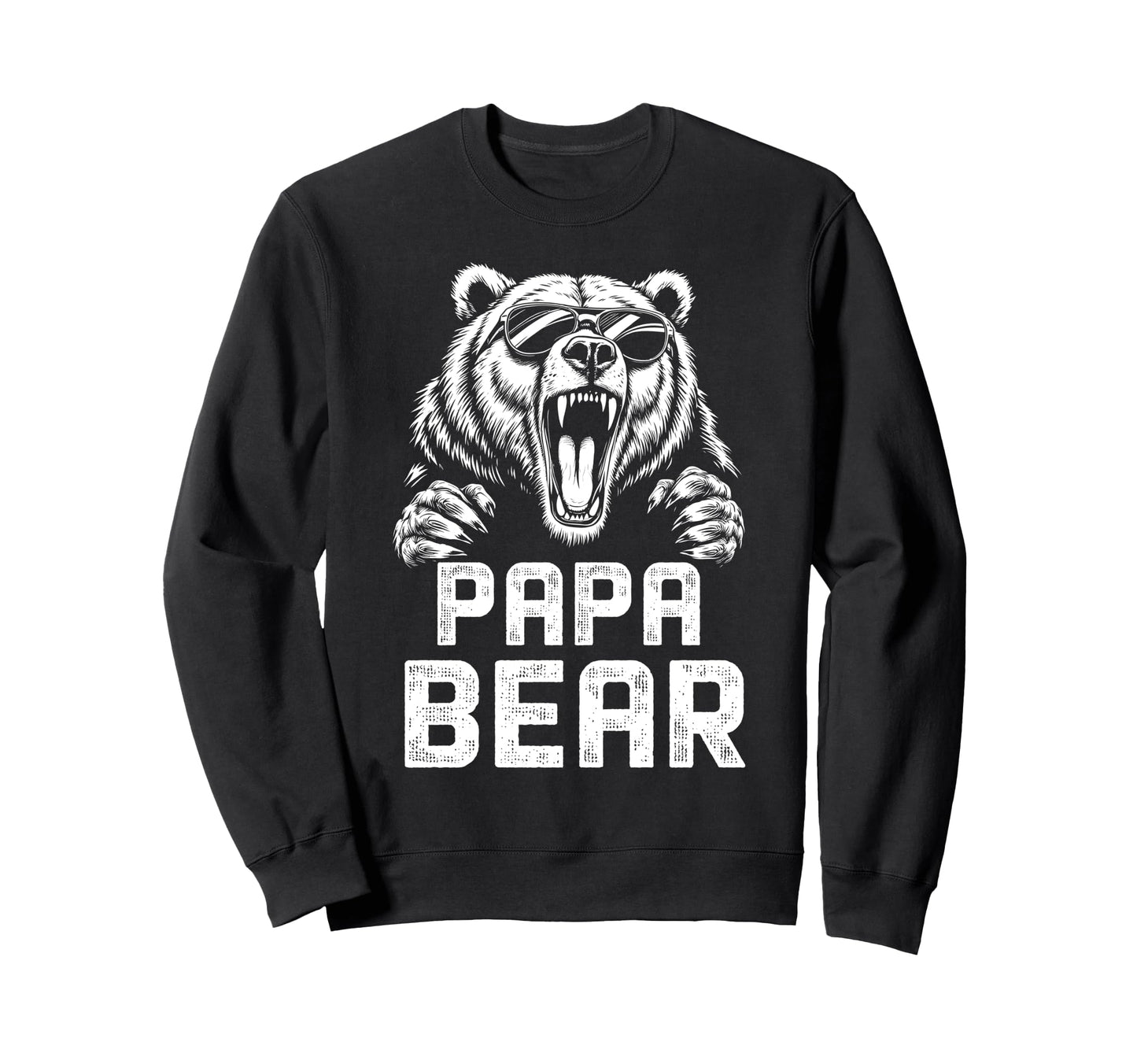 Papa Bear Fathers Day Funny Bear Sweatshirt - Custom Art Print Men Women - T-Shirt, Sweatshirt, Hoodie