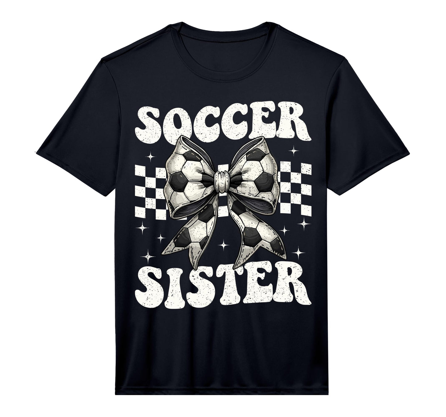 Soccer Sister Funny Coquette Bow T-Shirt - Casual Everyday Wear Men Women - T-Shirt, Sweatshirt, Hoodie
