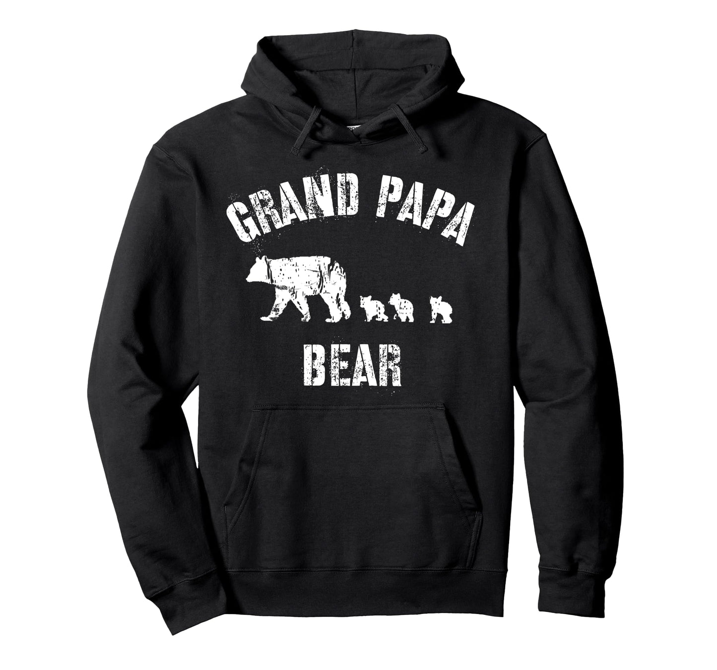 Grand Papa Bear 3 Three Cubs Grandpa Hoodie - Minimalist Print for Adults - T-Shirt, Sweatshirt, Hoodie