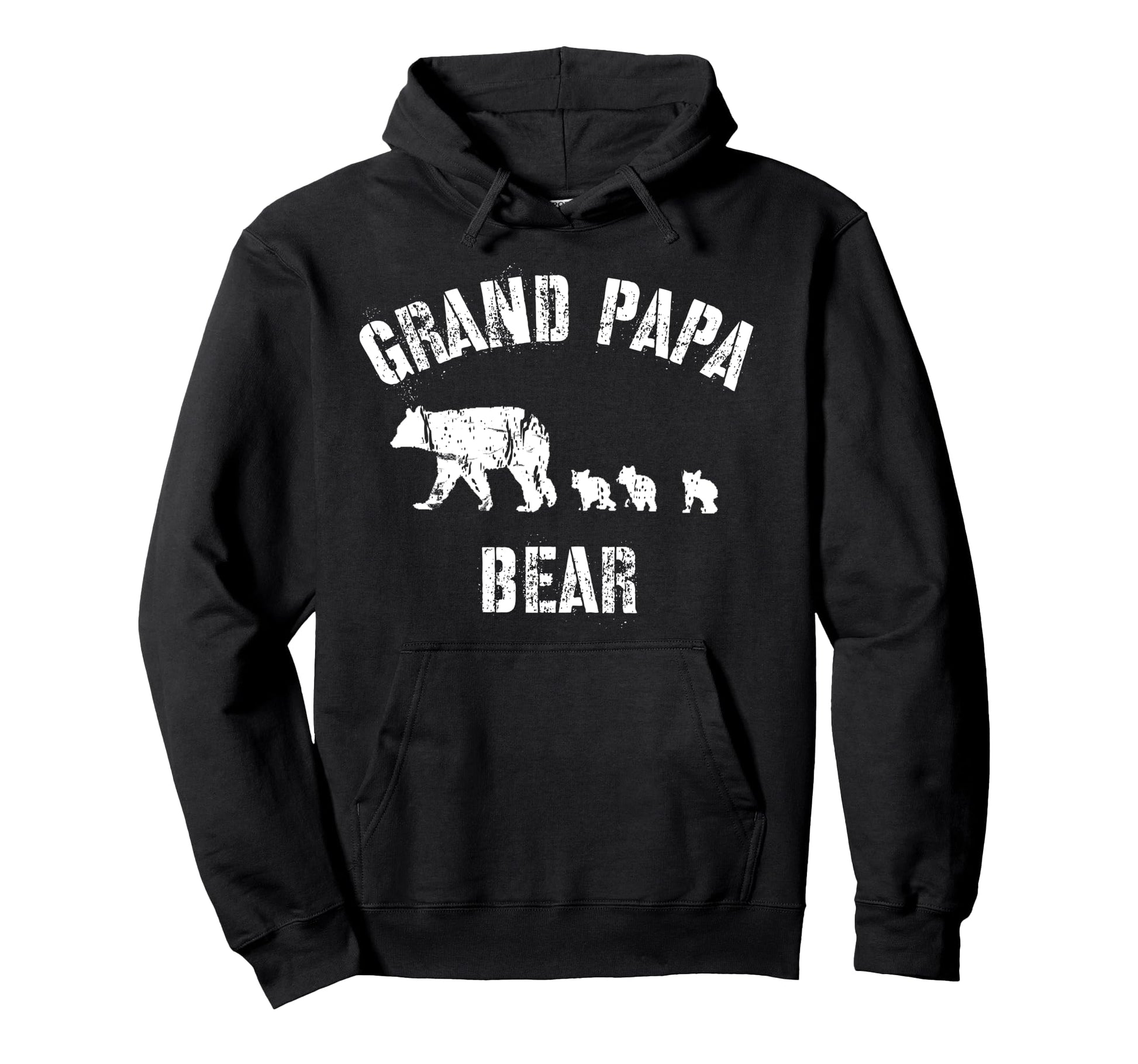 Grand Papa Bear 3 Three Cubs Grandpa Hoodie - Minimalist Print for Adults - T-Shirt, Sweatshirt, Hoodie