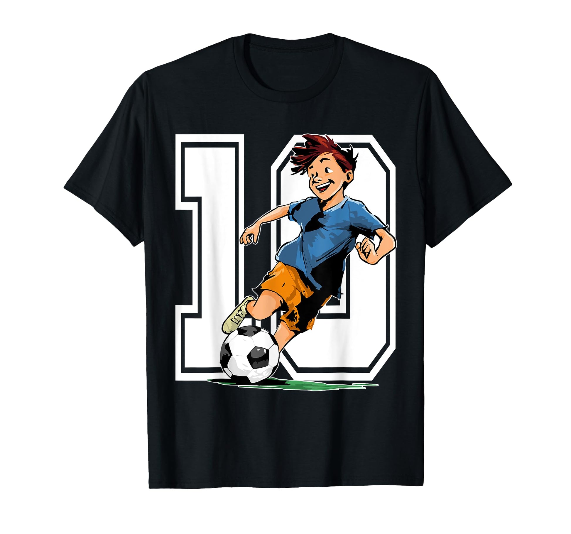 Soccer Birthday 10 Year Old 10Th T-Shirt - Unique Graphic for Adults - T-Shirt, Sweatshirt, Hoodie
