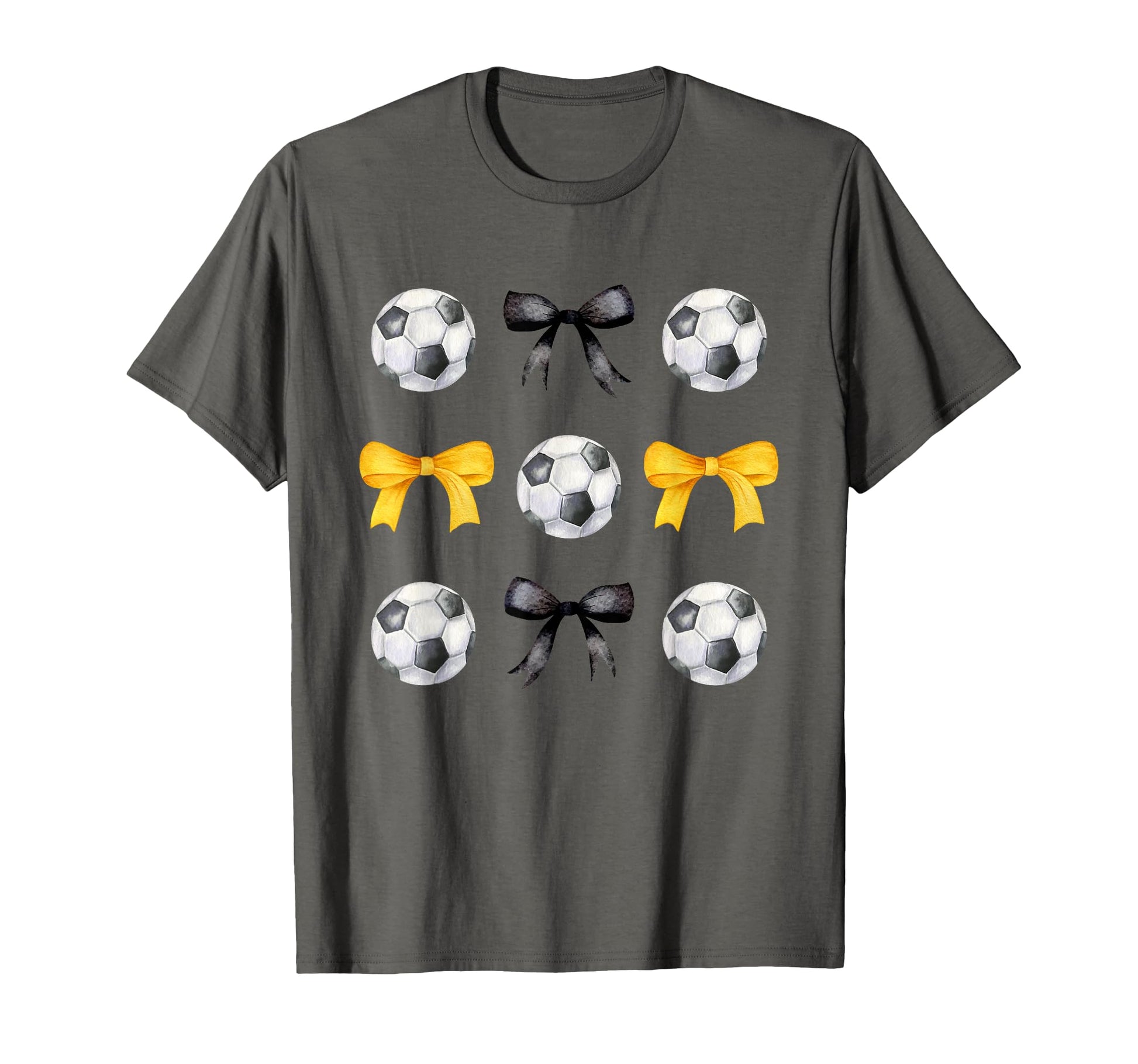 Soccer Ball Bows Womens Soccer T-Shirt - Fun Novelty Design for Adults - T-Shirt, Sweatshirt, Hoodie