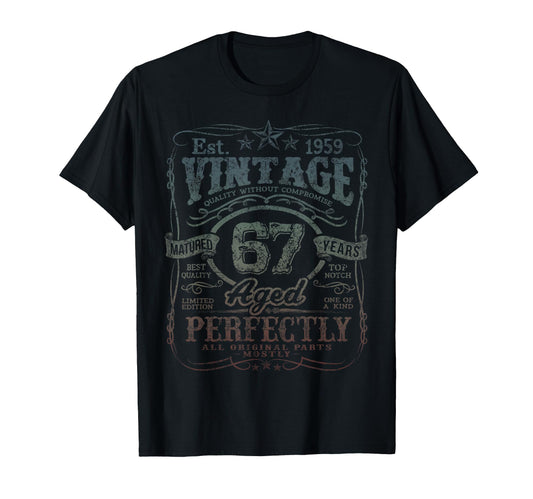1959 67 Year Old 67Th Birthday T-Shirt - Trendy Graphic Men Women - T-Shirt, Sweatshirt, Hoodie