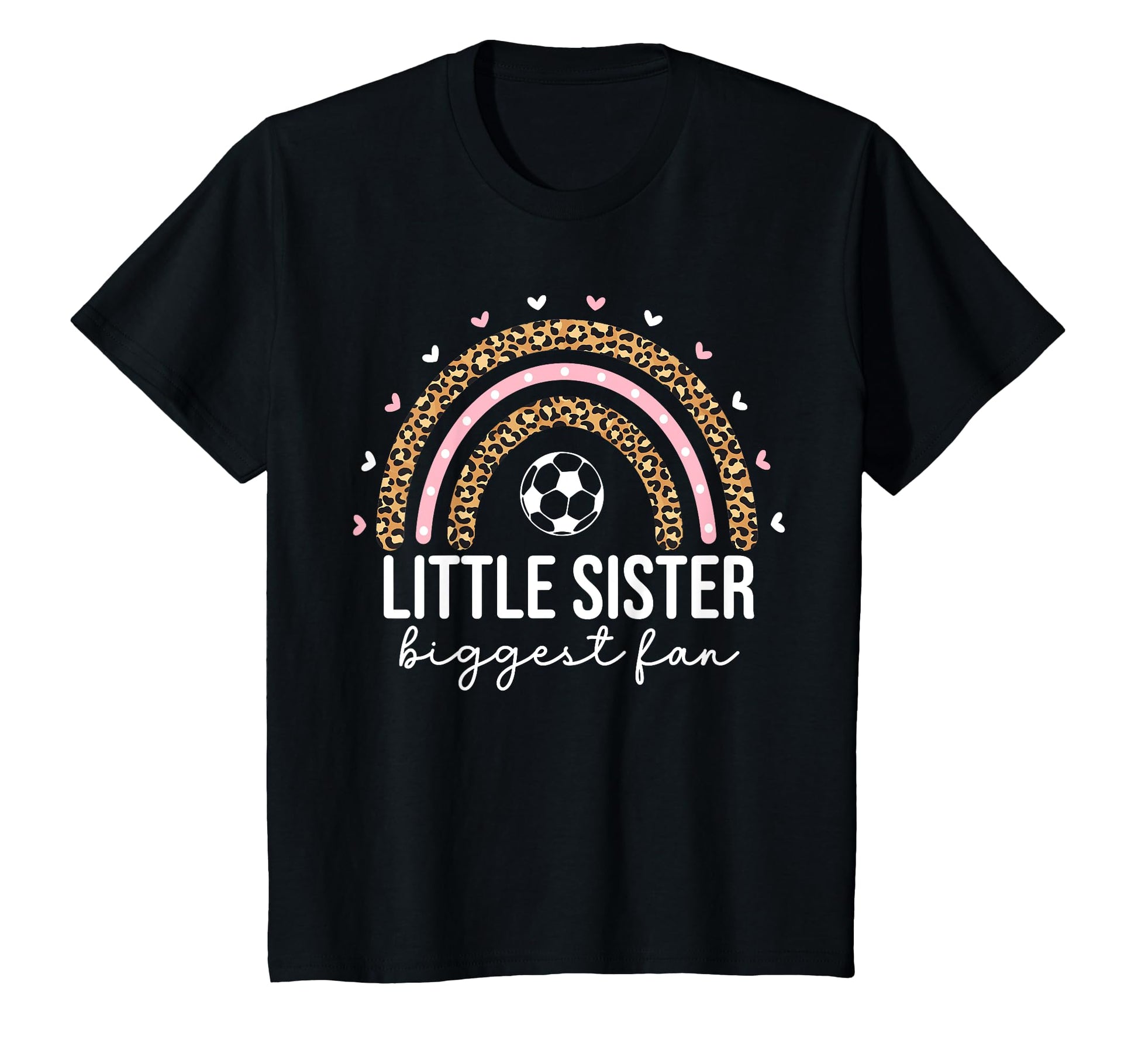 Little Sister Biggest Fan Soccer T-Shirt - Minimalist Print Men Women - T-Shirt, Sweatshirt, Hoodie