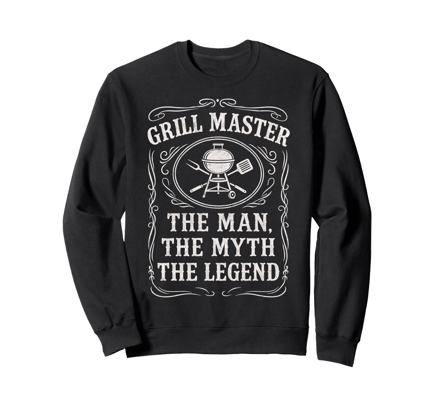 Funny Bbq Dad Grill Master Myth Sweatshirt - Minimalist Print for Adults - T-Shirt, Sweatshirt, Hoodie