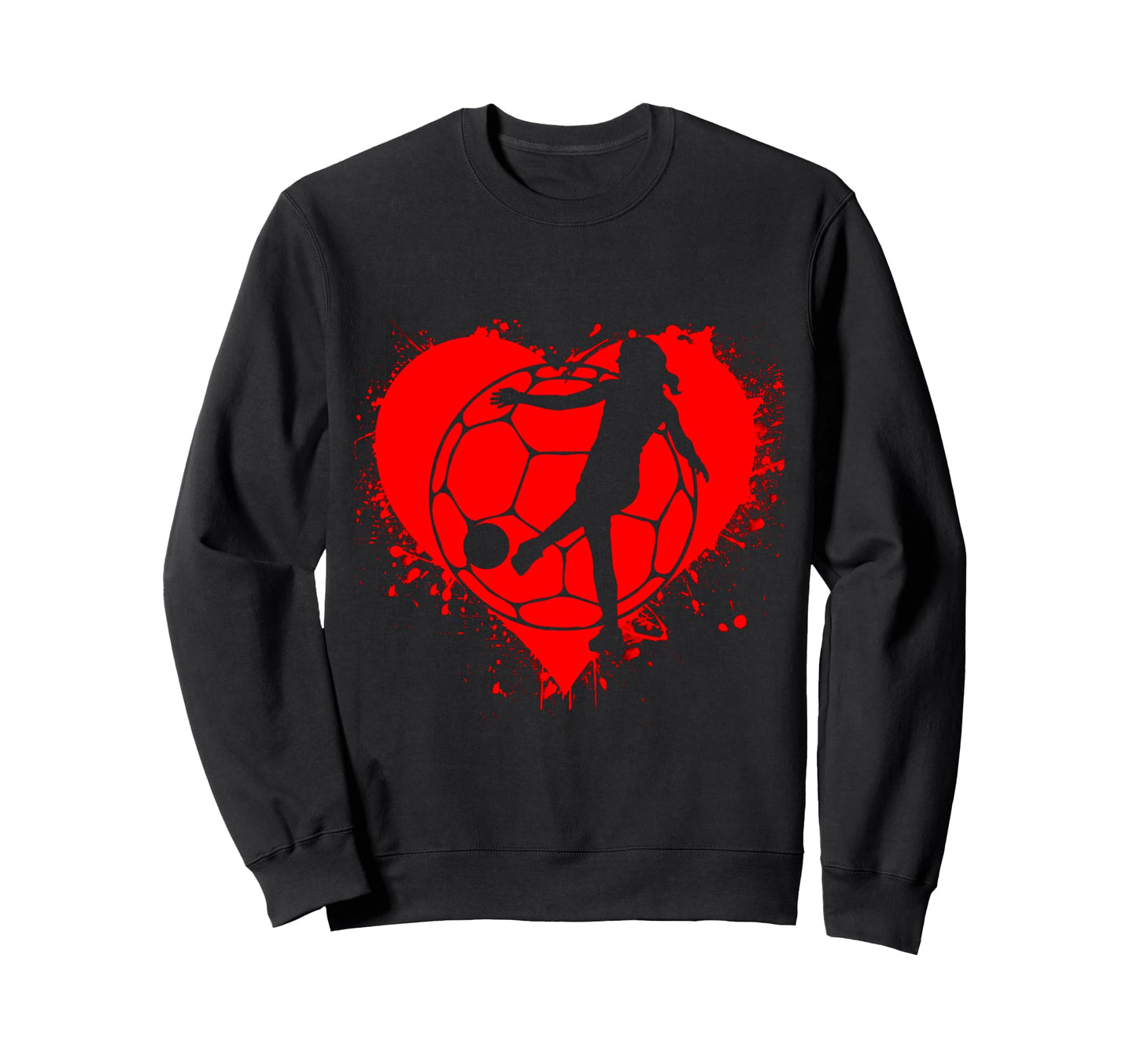 Soccer Lady Fan Football Supporter Sweatshirt - Trendy Graphic for Adults - T-Shirt, Sweatshirt, Hoodie