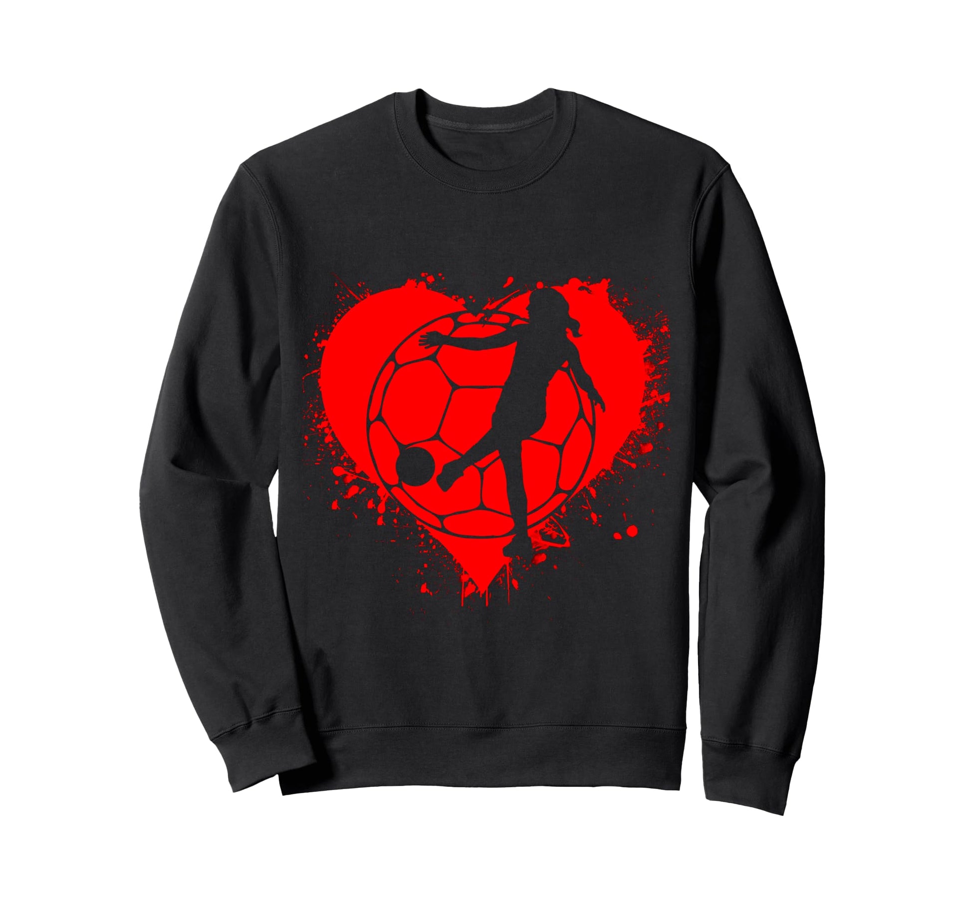 Soccer Lady Fan Football Supporter Sweatshirt - Trendy Graphic for Adults - T-Shirt, Sweatshirt, Hoodie