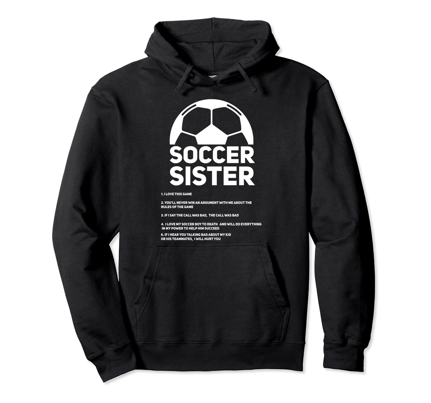 Soccer Sister 1 I Love This Game Soccer Hoodie - Aesthetic Graphic Unisex - T-Shirt, Sweatshirt, Hoodie
