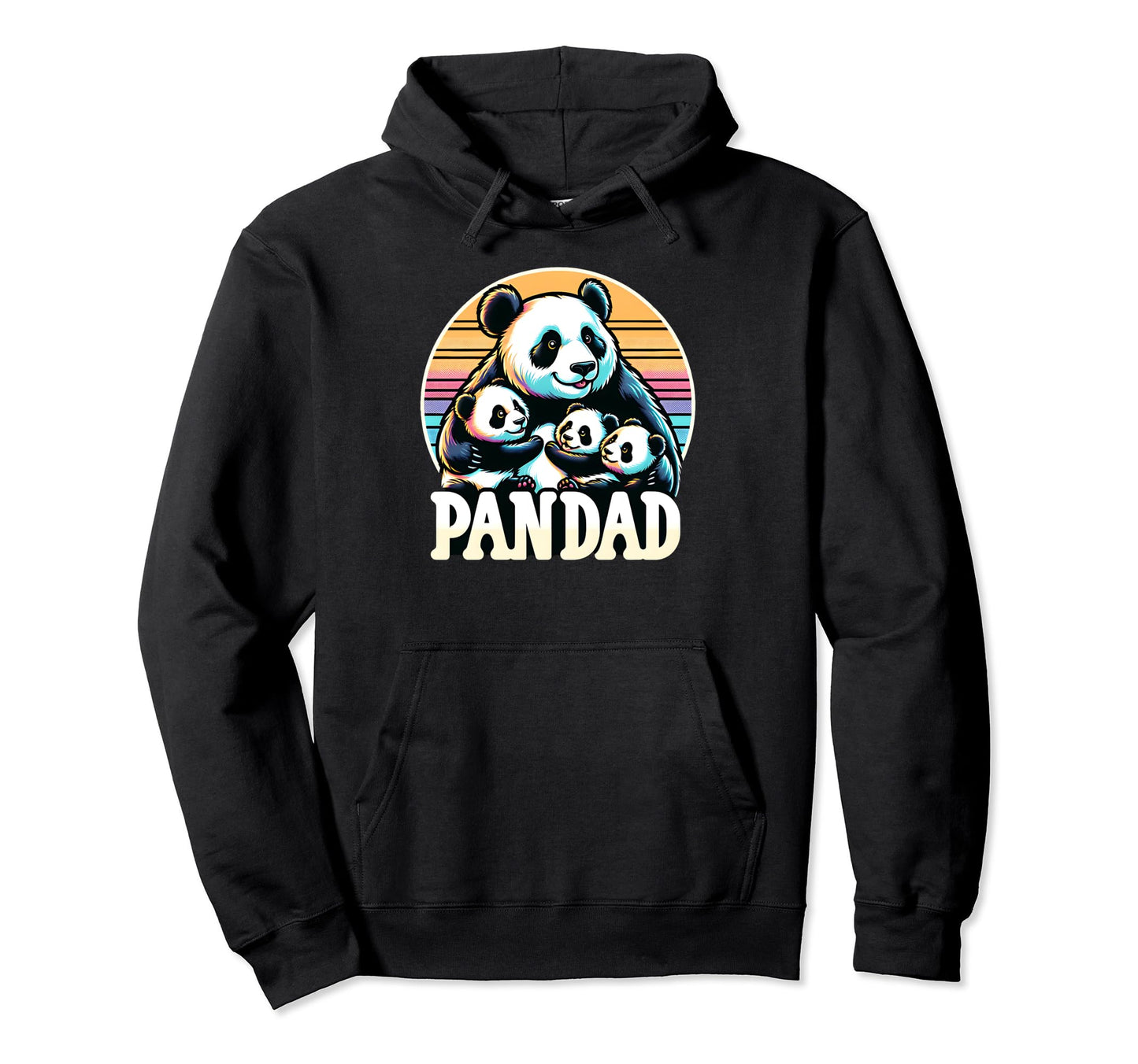 Pandad Panda Bear Papa Panda Bears Hoodie - Custom Art Print Men Women - T-Shirt, Sweatshirt, Hoodie
