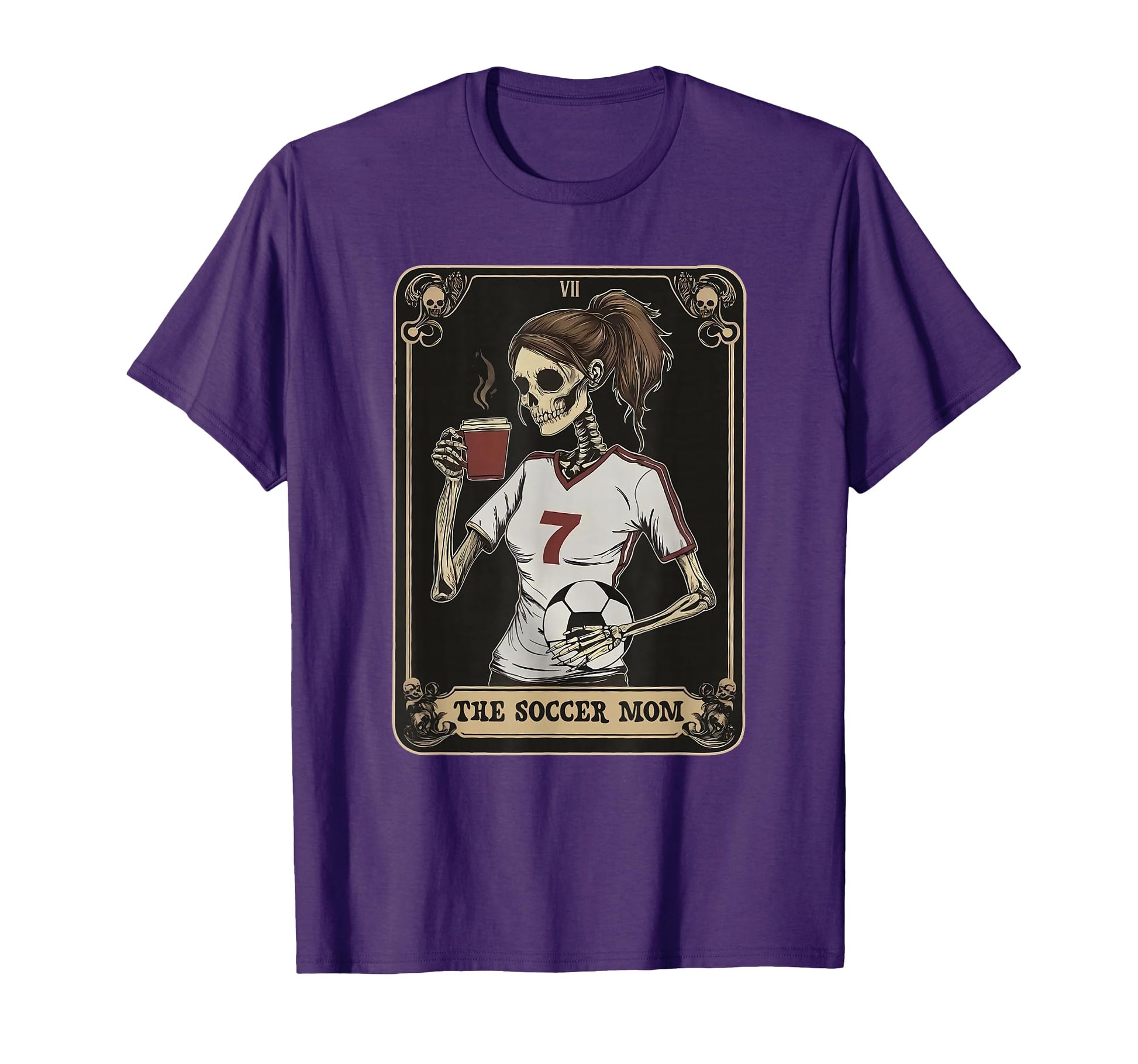 Soccer Mom Skeleton Tarot Card Halloween T-Shirt - Trendy Graphic Men Women - T-Shirt, Sweatshirt, Hoodie
