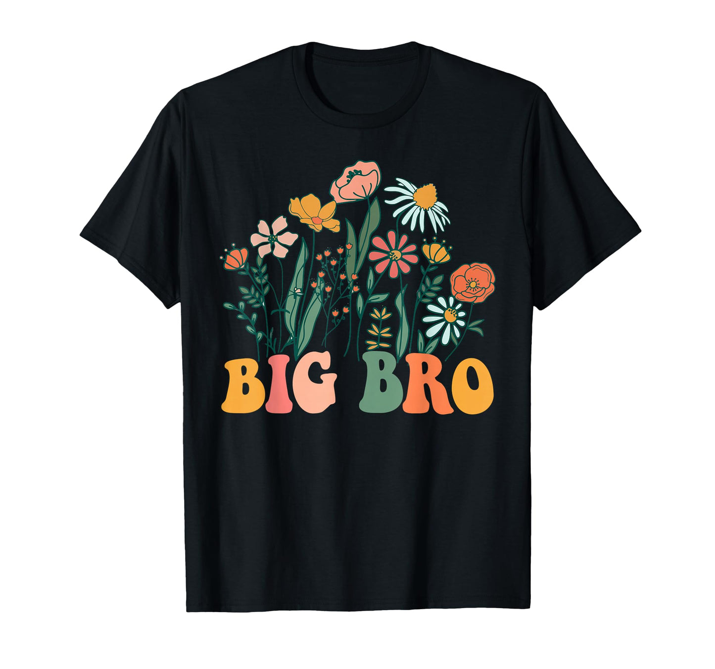 New Big Bro Wildflower First Birthday T-Shirt - Unique Graphic Men Women - T-Shirt, Sweatshirt, Hoodie