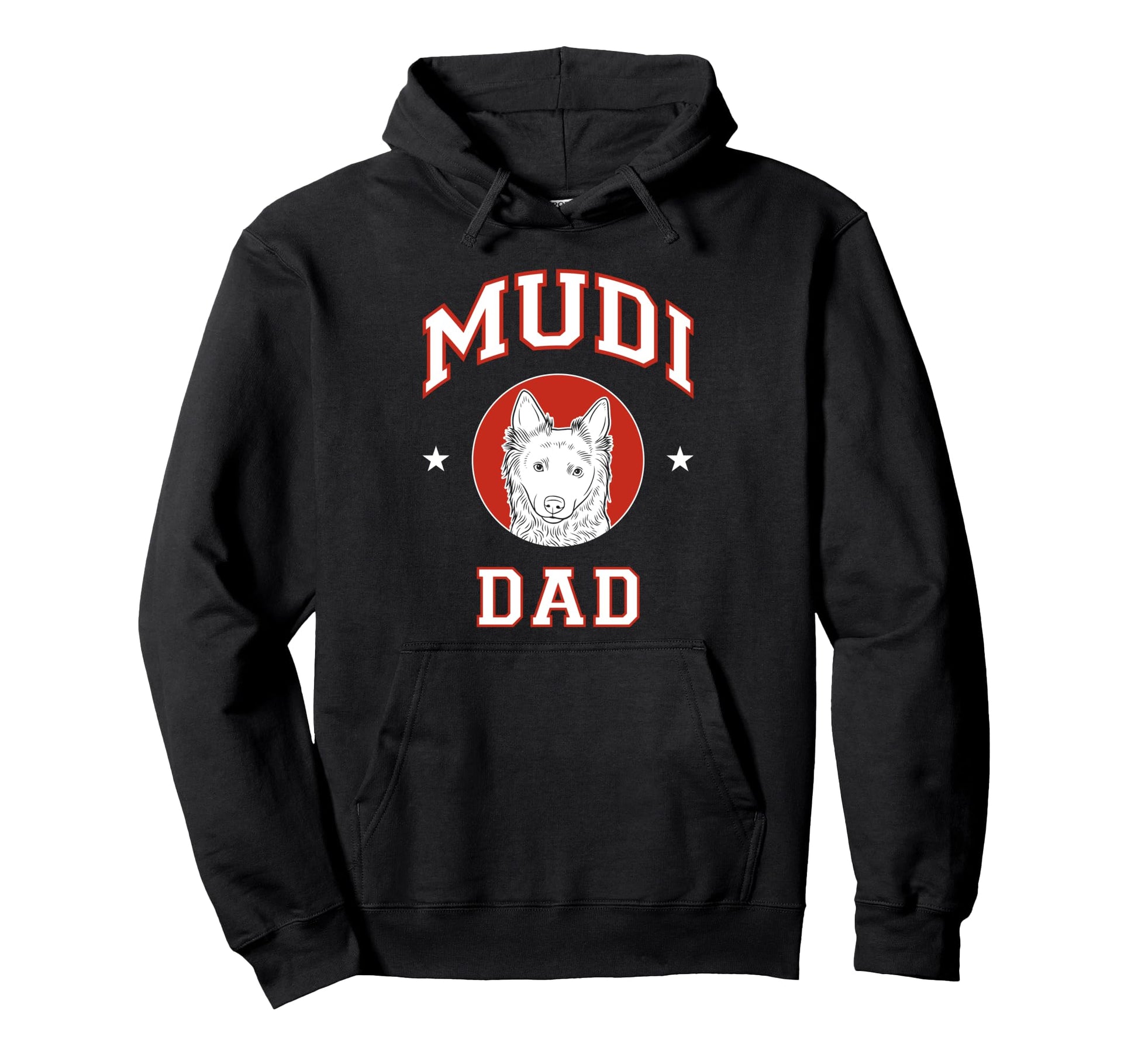 Mudi Dad Dog Father Hoodie - Minimalist Print Unisex - T-Shirt, Sweatshirt, Hoodie