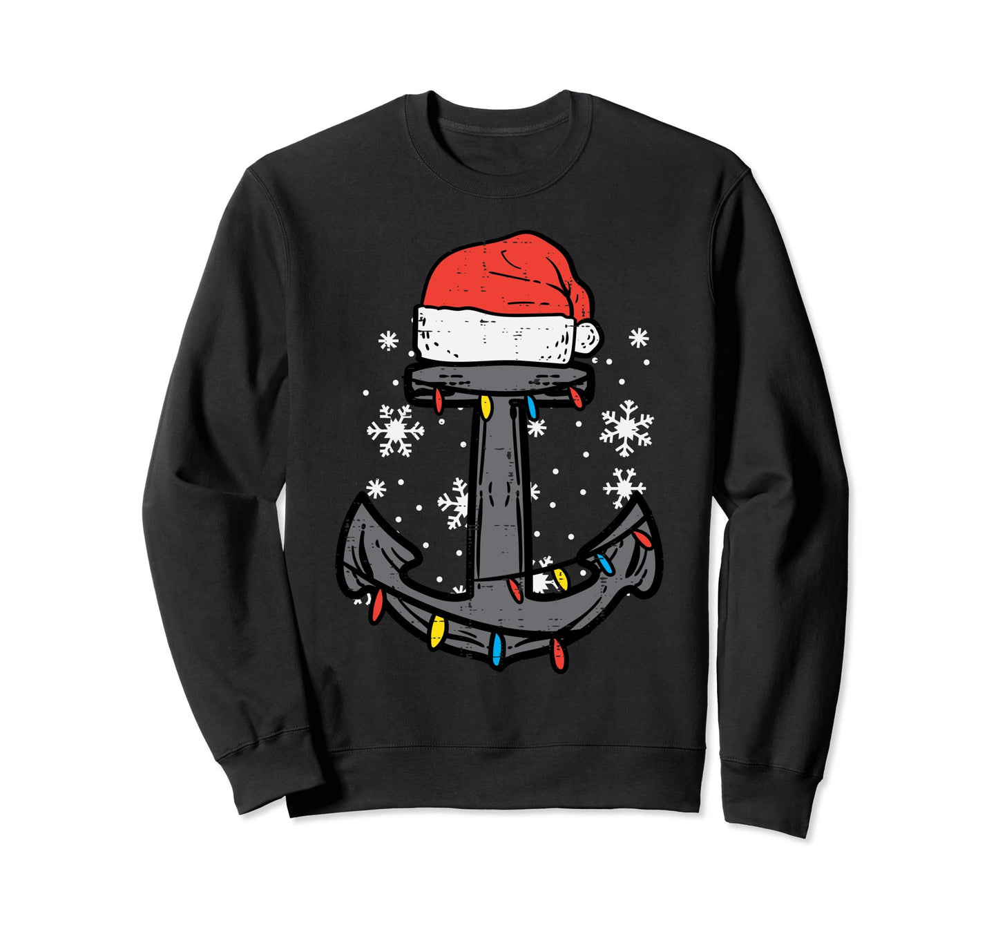 Anchor Santa Boat Sailing Captain Sweatshirt - Fun Novelty Design Unisex - T-Shirt, Sweatshirt, Hoodie