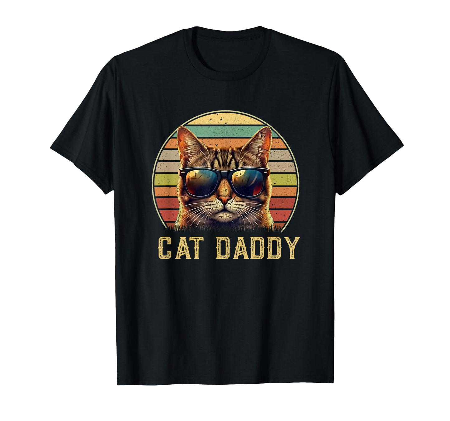 Cat Daddy 70S 80S Black Cat Funny Cat T-Shirt - Trendy Graphic for Adults - T-Shirt, Sweatshirt, Hoodie