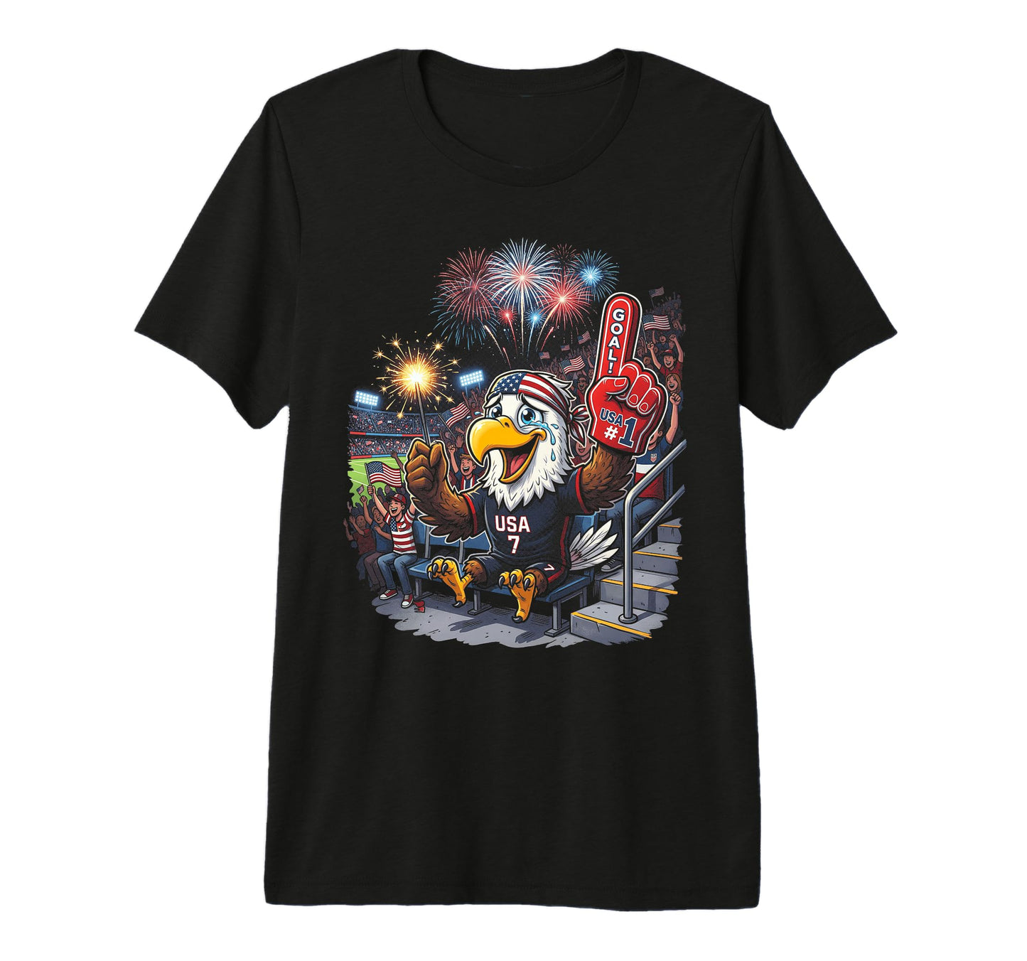 Goal Usa 1 Eagle Soccer Fan T-Shirt - Casual Everyday Wear Unisex - T-Shirt, Sweatshirt, Hoodie