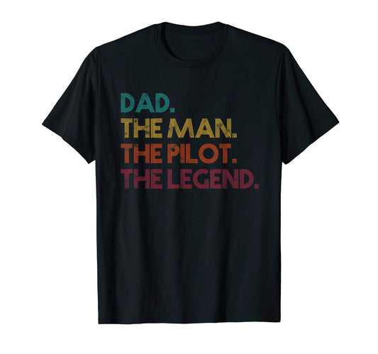 Aviation Dad Pilot Legend Dad Gift T-Shirt - Minimalist Print Unisex - T-Shirt, Sweatshirt, Hoodie
