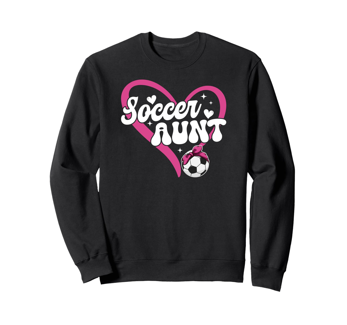 Soccer Aunt Heart Aunt Soccer Player Sweatshirt - Minimalist Print Unisex - T-Shirt, Sweatshirt, Hoodie