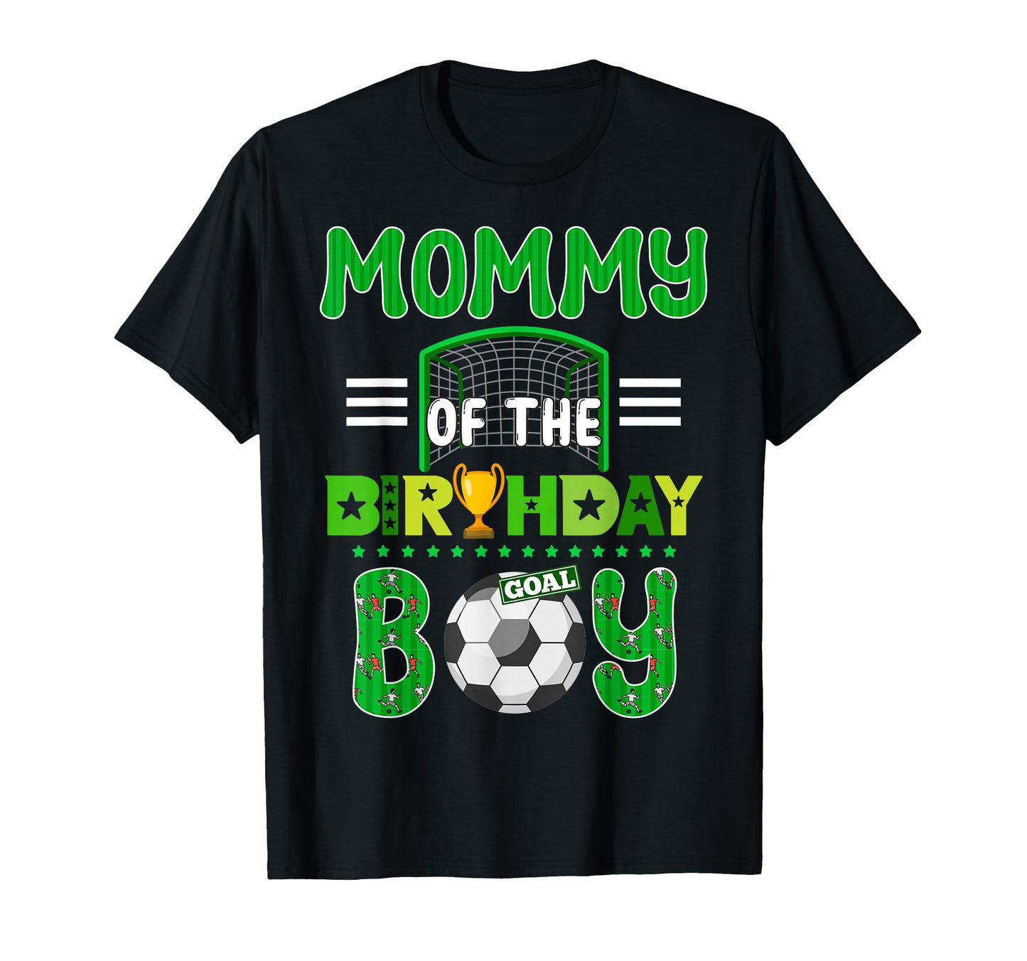 Mommy Birthday Soccer Goal Family T-Shirt - Custom Art Print for Adults - T-Shirt, Sweatshirt, Hoodie
