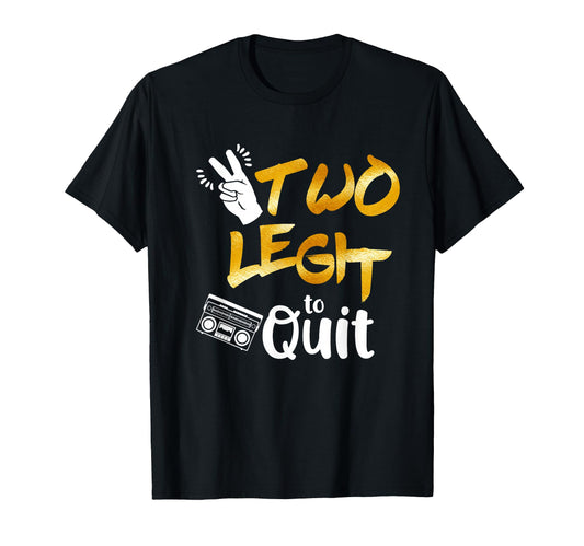2Nd Birthday Hip Hop Theme Two Legit T-Shirt - Aesthetic Graphic Men Women - T-Shirt, Sweatshirt, Hoodie