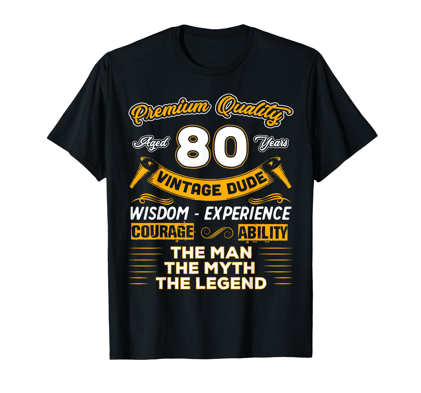 Myth Legend 80 Yrs 80Th Birthday T-Shirt - Graphic Print Men Women - T-Shirt, Sweatshirt, Hoodie