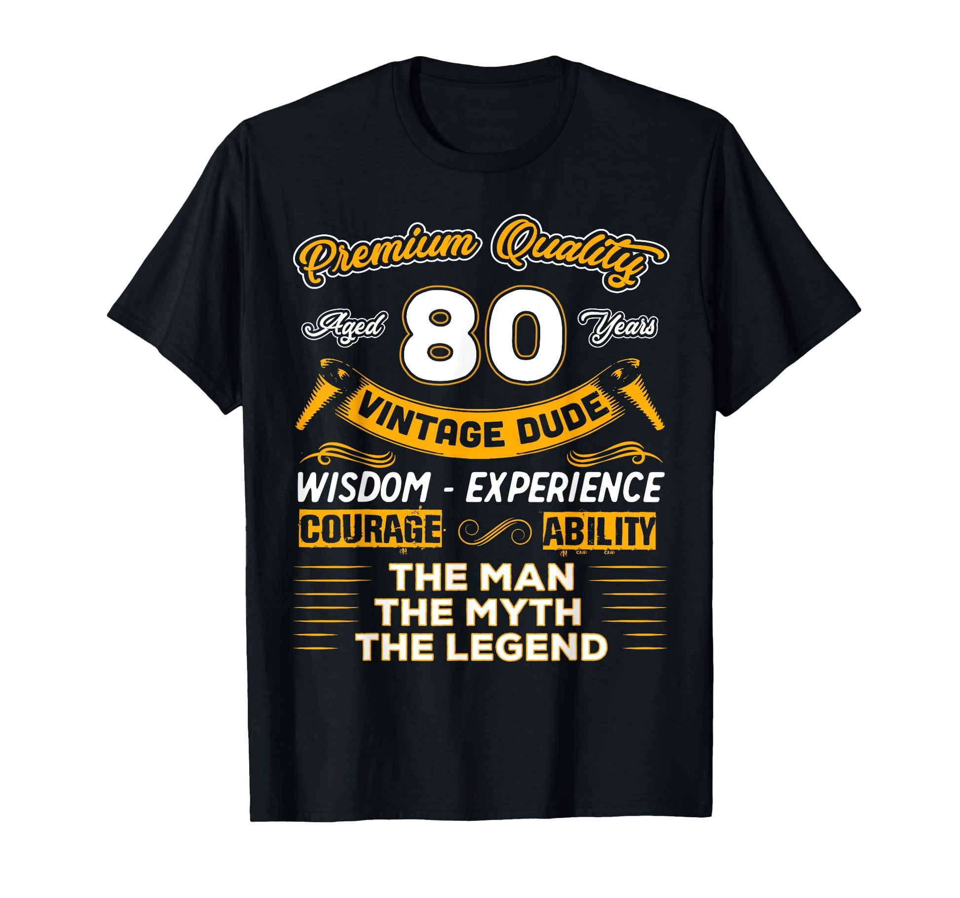 Myth Legend 80 Yrs 80Th Birthday T-Shirt - Graphic Print Men Women - T-Shirt, Sweatshirt, Hoodie