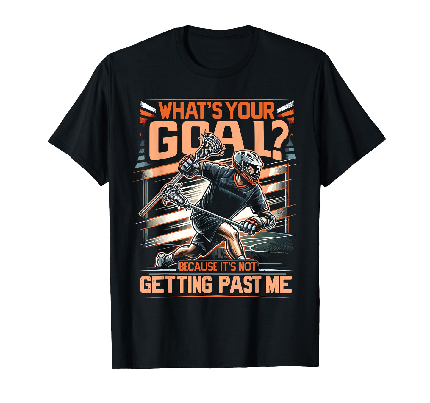 Lacrosse Player Lax Goalie Lacrosse T-Shirt - Minimalist Print Men Women - T-Shirt, Sweatshirt, Hoodie