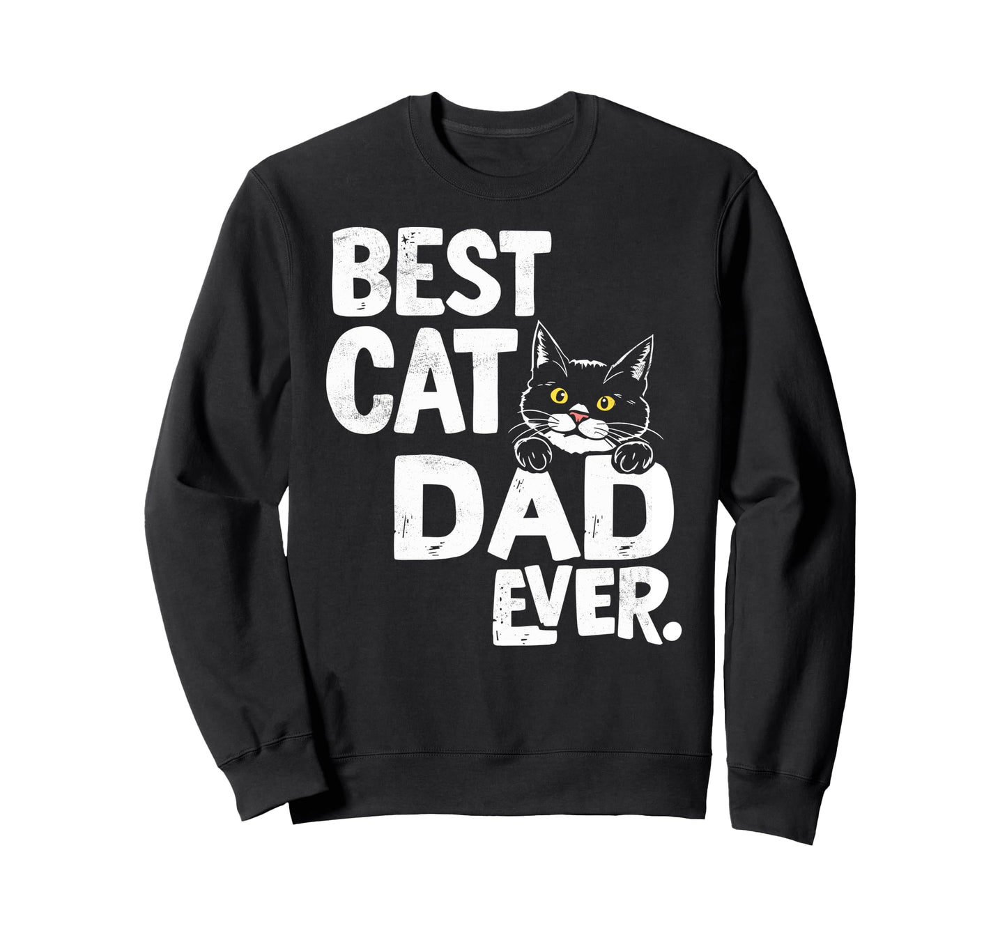 Best Cat Dad Ever Funny Cat Lover Sweatshirt - Graphic Print Men Women - T-Shirt, Sweatshirt, Hoodie