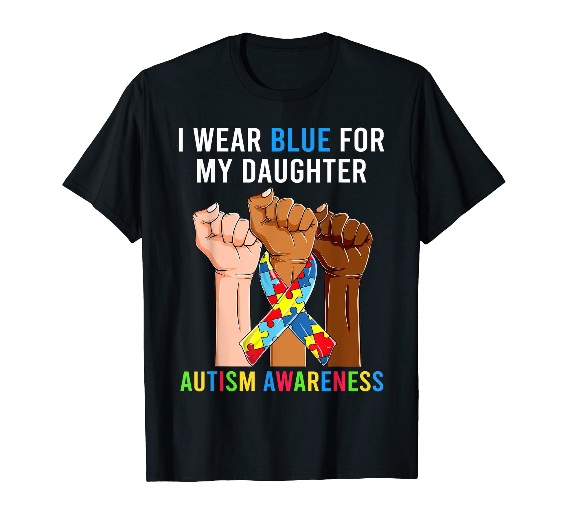 Autistic Ribbon Rise Hands Shirts T-Shirt - Novelty Apparel Men Women - T-Shirt, Sweatshirt, Hoodie