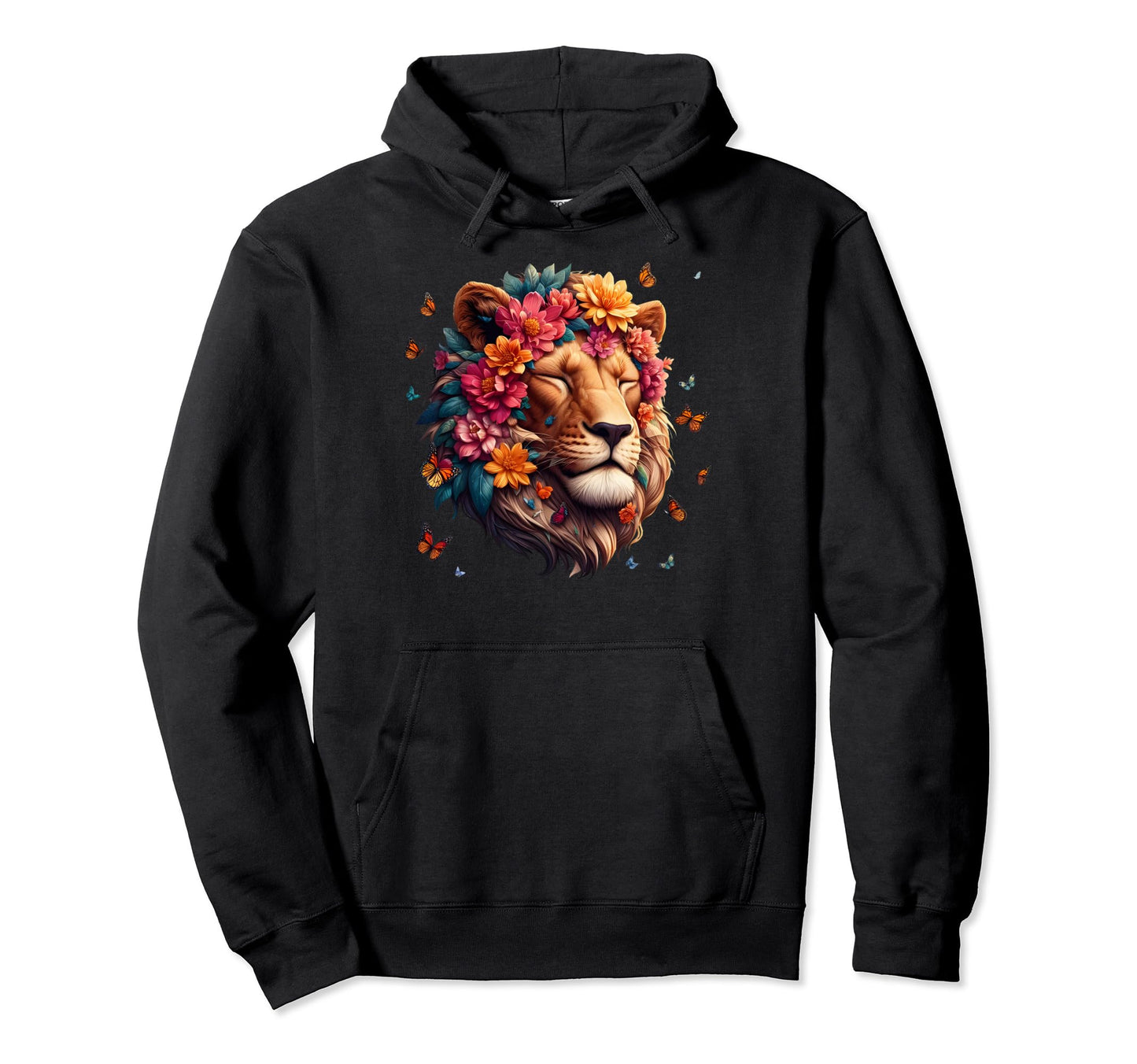 Floral Lion Lion Moms Dads Hoodie - Casual Everyday Wear Unisex - T-Shirt, Sweatshirt, Hoodie