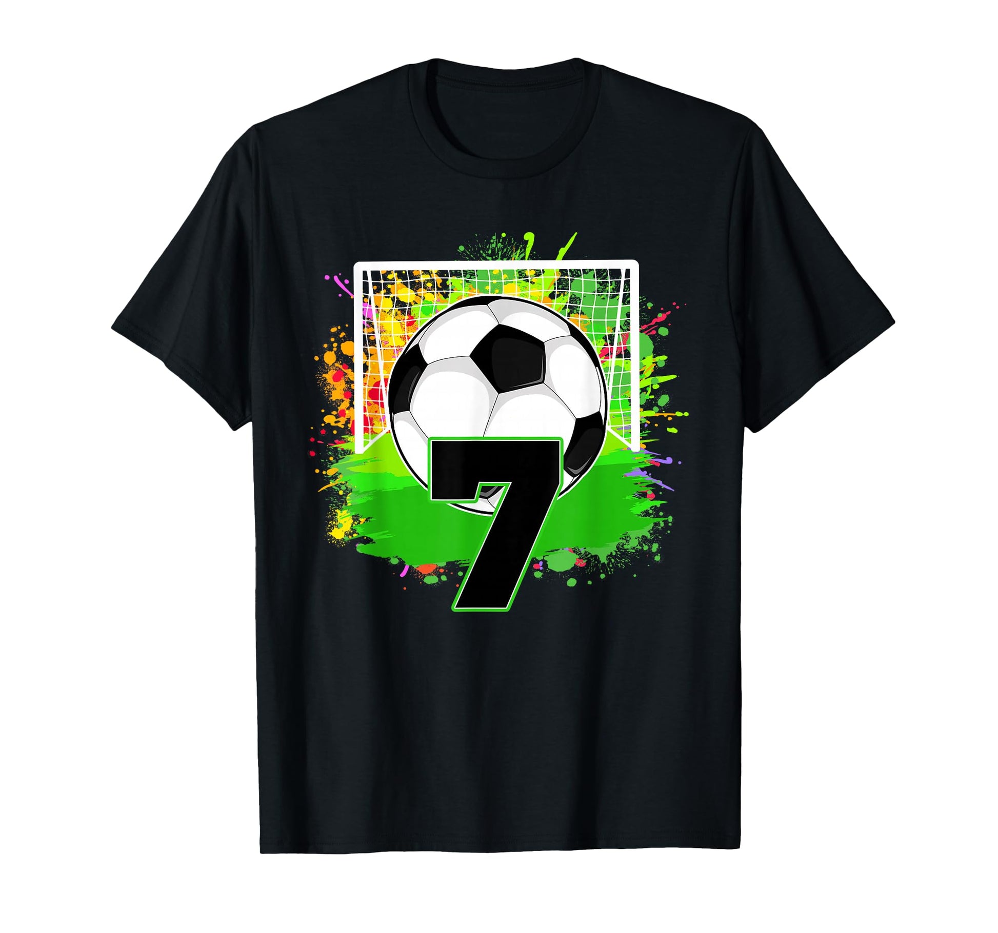 7Th Birthday Soccer 7 Year Old Soccer T-Shirt - Custom Art Print Men Women - T-Shirt, Sweatshirt, Hoodie