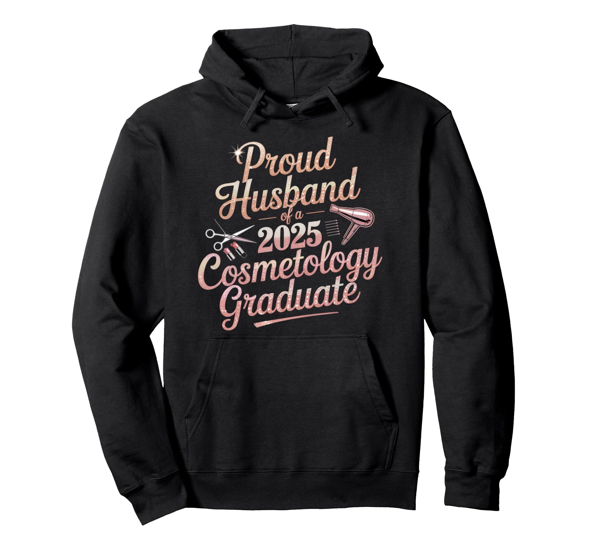Proud Husband 2025 Cosmetology Graduate Hoodie - Minimalist Print Unisex - T-Shirt, Sweatshirt, Hoodie