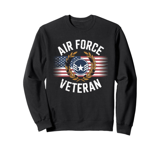 Air Force Veteran Us American Sweatshirt - Minimalist Print for Adults - T-Shirt, Sweatshirt, Hoodie