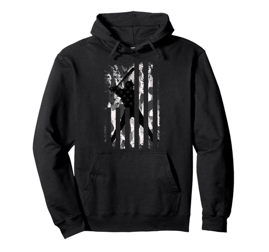 Baseball Us Camouflage Flag Baseball Hoodie - Minimalist Print for Adults - T-Shirt, Sweatshirt, Hoodie