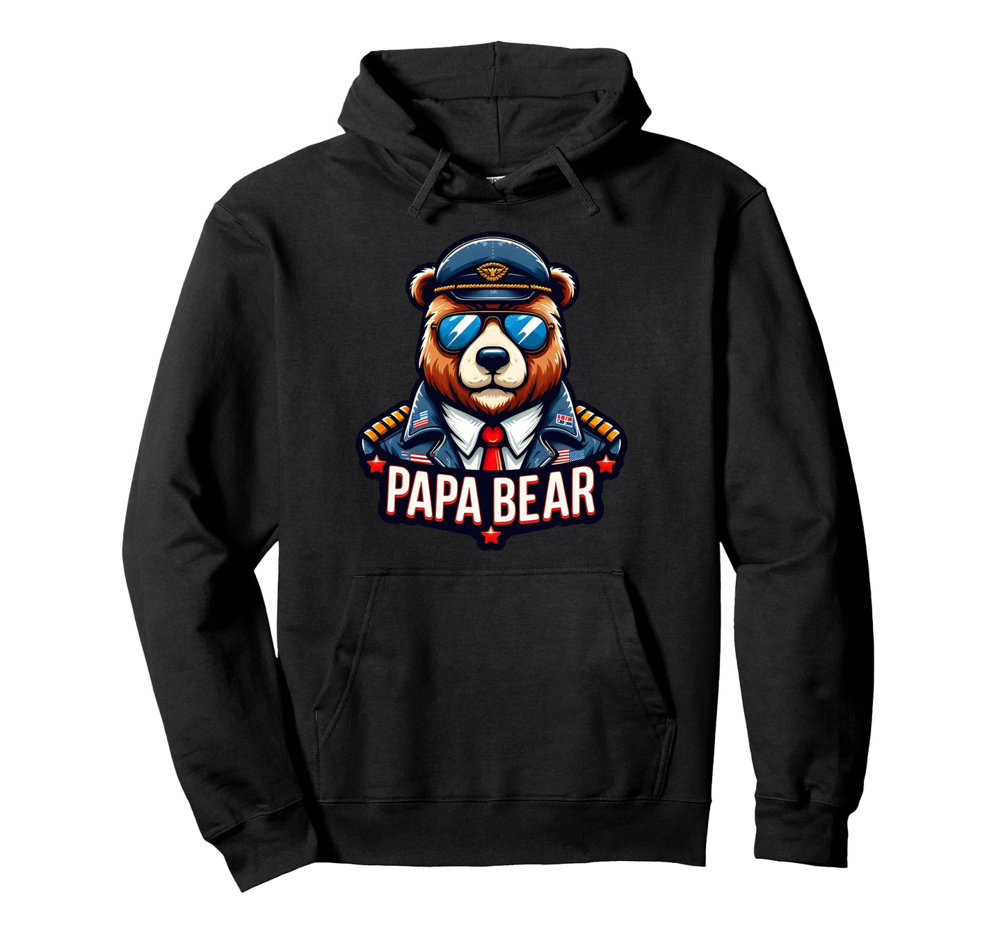 Papa Bear Gifts Funny Birthday Fun Gift Hoodie - Graphic Print for Adults - T-Shirt, Sweatshirt, Hoodie