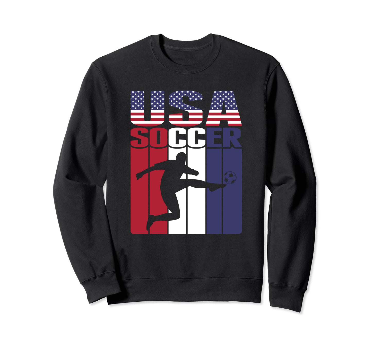 Proud America Soccer Team Supporter Sweatshirt - Unique Graphic for Adults - T-Shirt, Sweatshirt, Hoodie