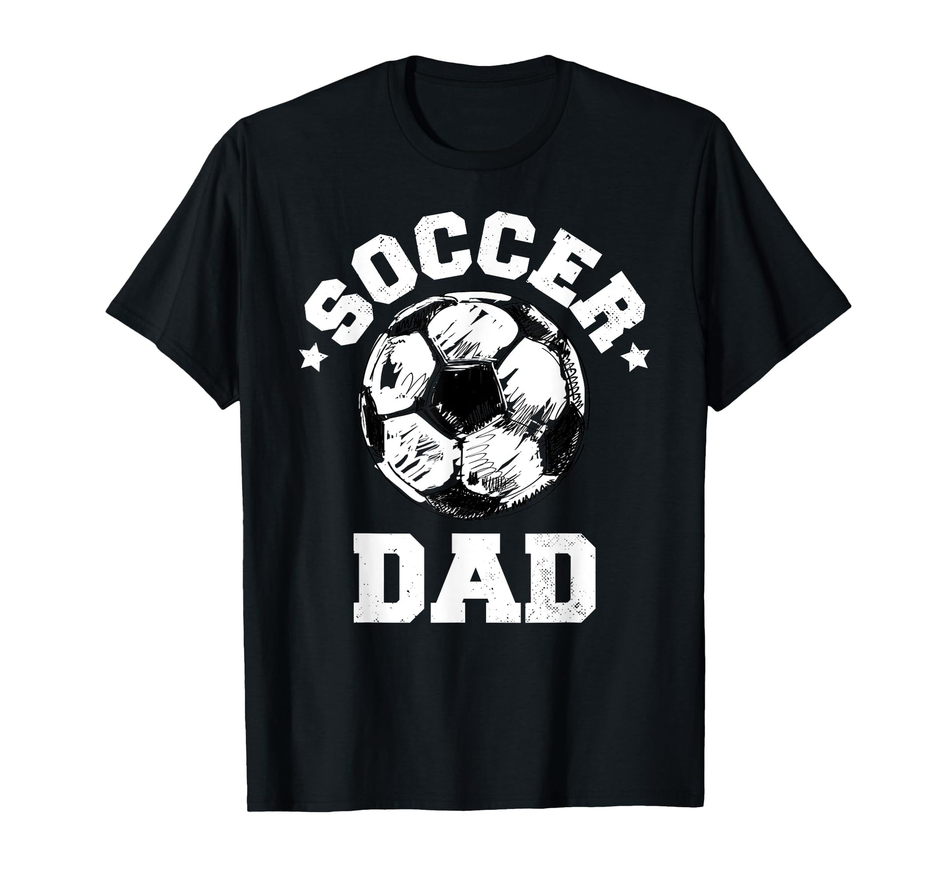 Soccer Dad Soccer Ball Distressed Funny T-Shirt - Unique Graphic Unisex - T-Shirt, Sweatshirt, Hoodie