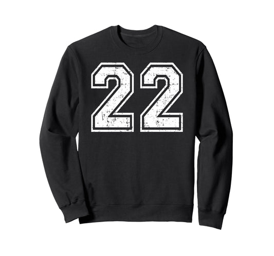 22 Number Twenty Two Team Sports Sweatshirt - Trendy Graphic Men Women - T-Shirt, Sweatshirt, Hoodie