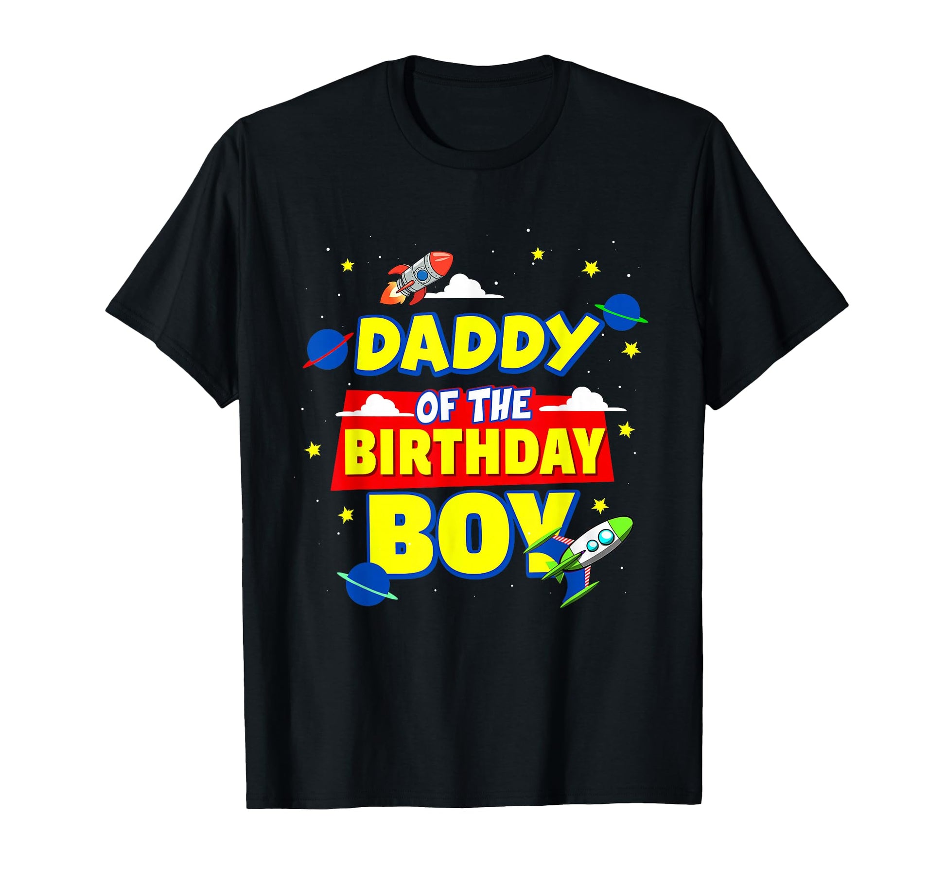 Daddy Birthday Astronaut Outer Space T-Shirt - Trendy Graphic for Adults - T-Shirt, Sweatshirt, Hoodie