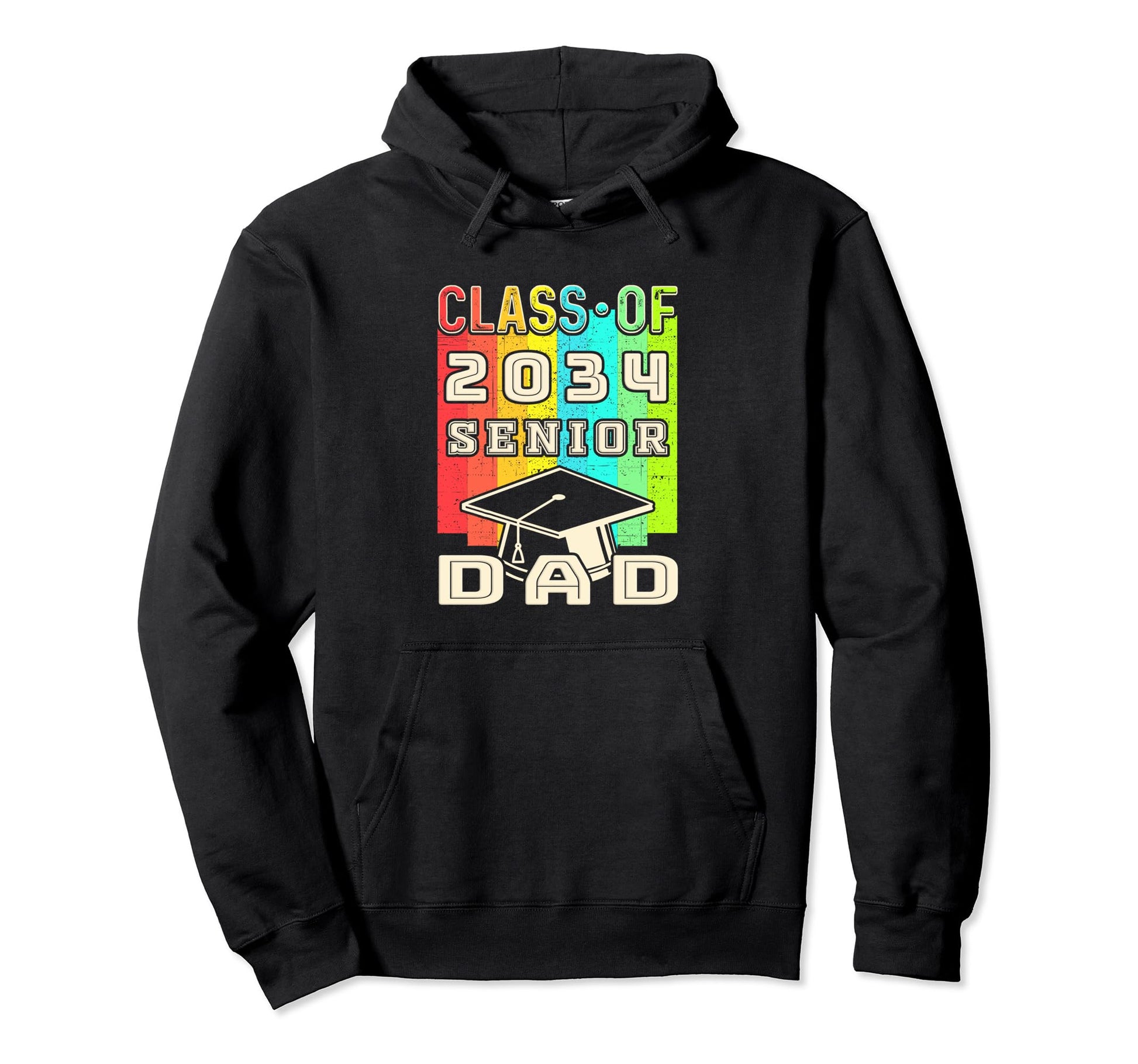 Proud Dad Class 2034 Senior Graduate 2034 Hoodie - Novelty Apparel Unisex - T-Shirt, Sweatshirt, Hoodie