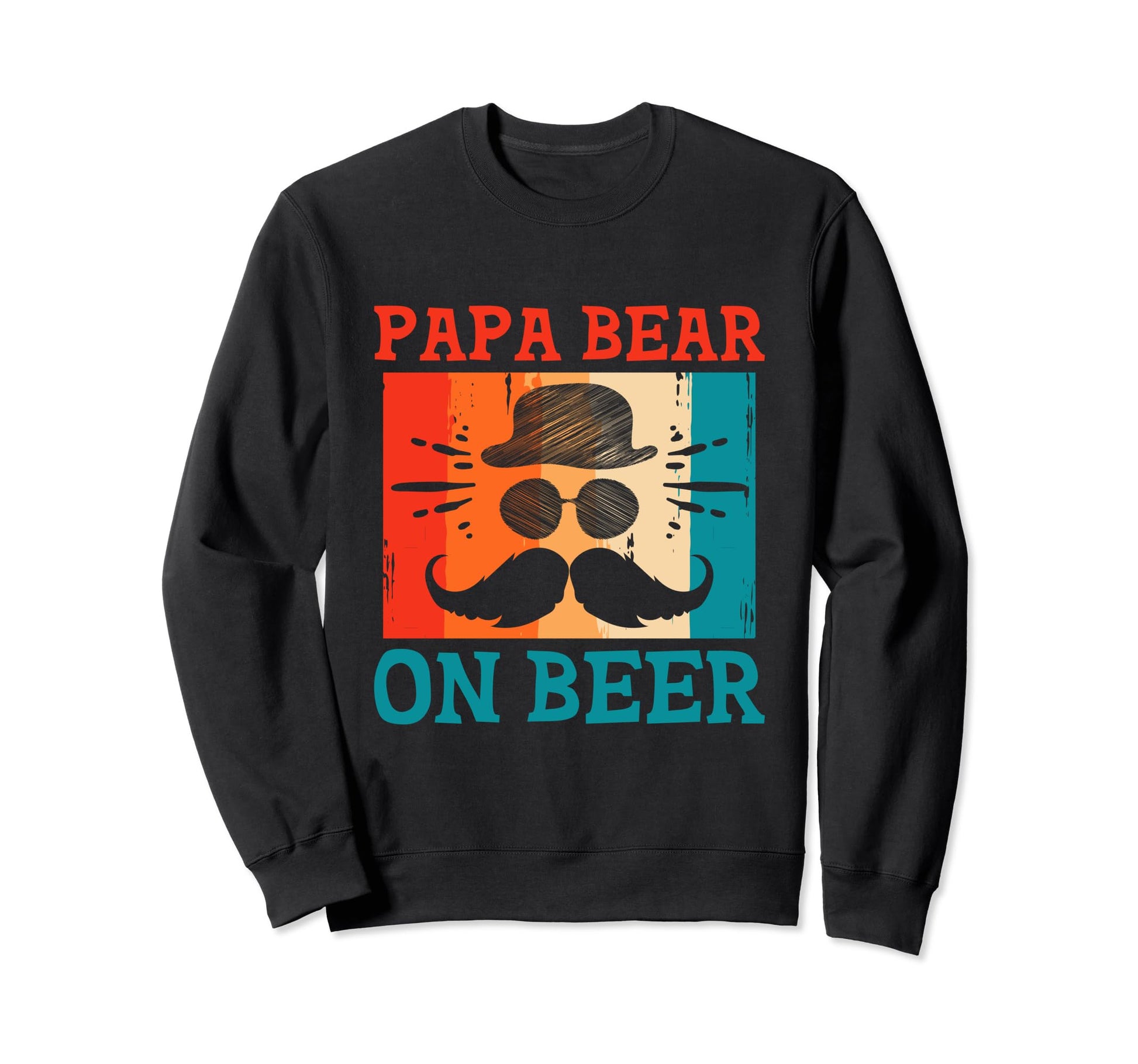 Papa Bear Beer Dad Beer Lover Sweatshirt - Custom Art Print for Adults - T-Shirt, Sweatshirt, Hoodie