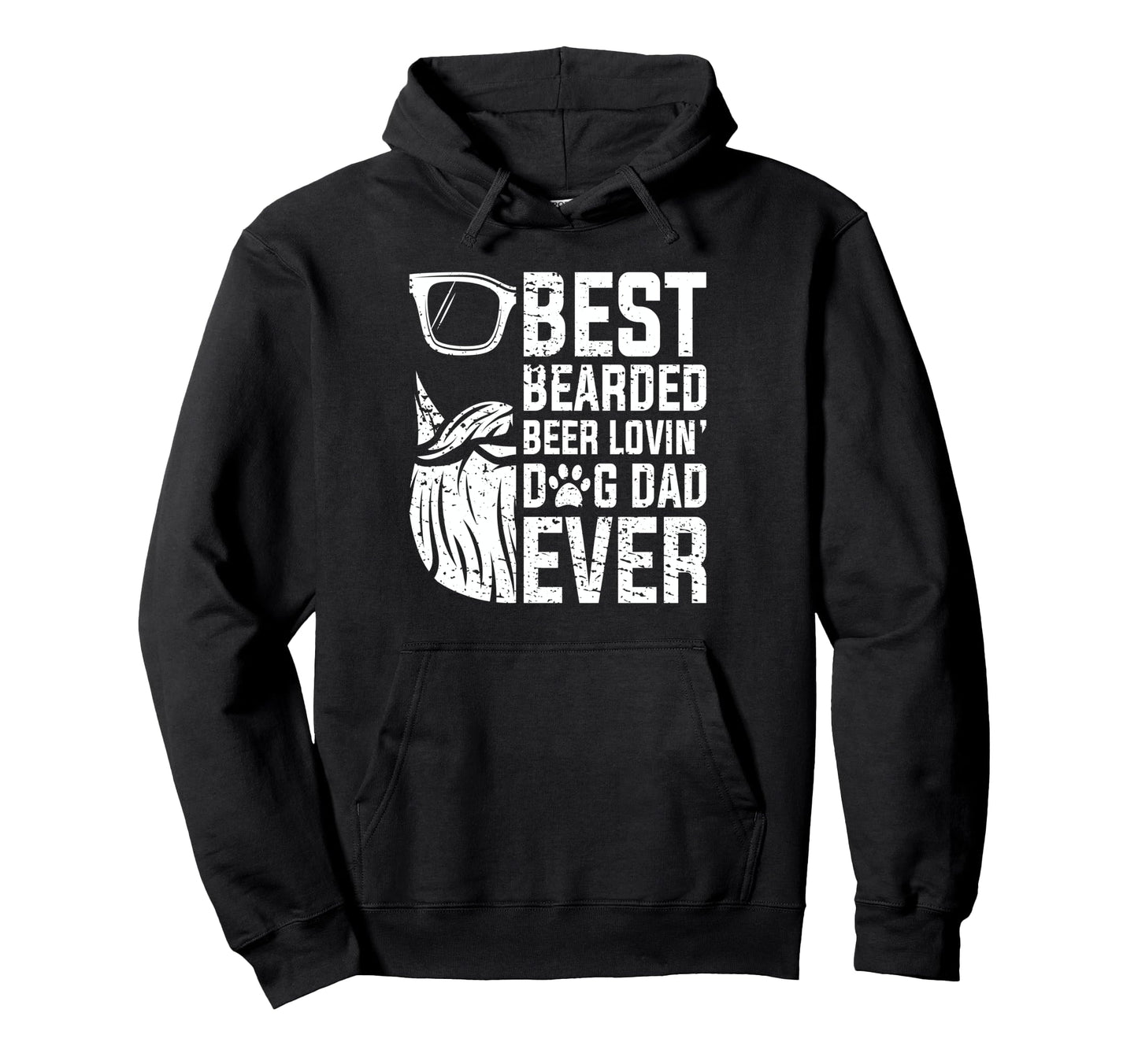Best Bearded Beer Lovin Dog Dad Pet Hoodie - Fun Novelty Design for Adults - T-Shirt, Sweatshirt, Hoodie