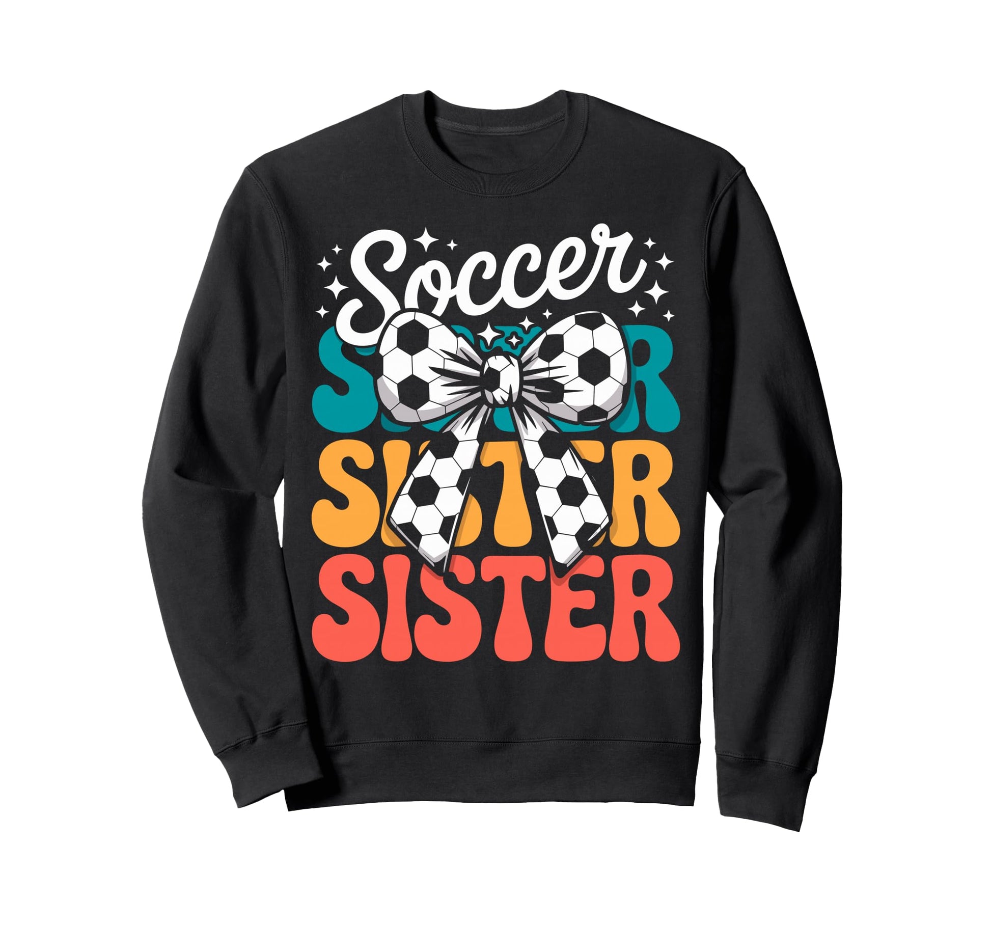Groovy Soccer Football Player Sister Sweatshirt - Minimalist Print Unisex - T-Shirt, Sweatshirt, Hoodie