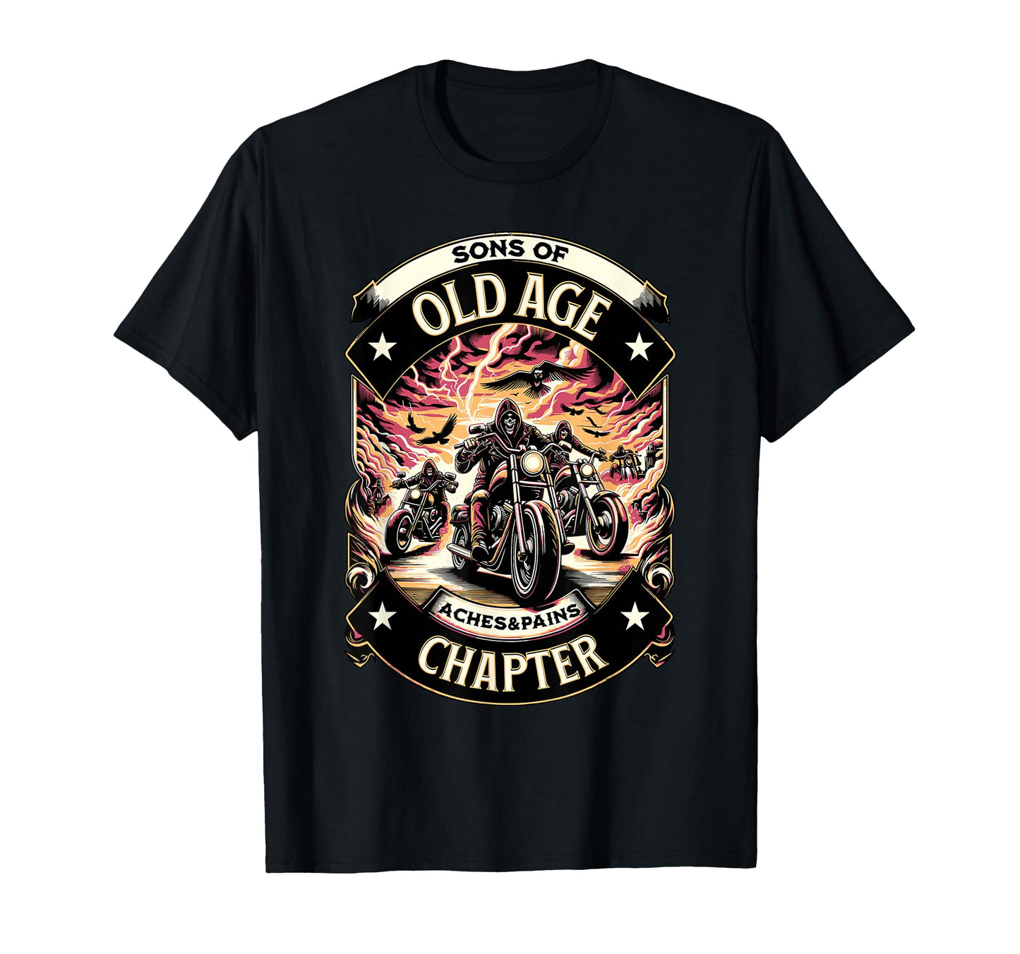 Sons Old Age Aches And Pain Chapter T-Shirt - Aesthetic Graphic Men Women - T-Shirt, Sweatshirt, Hoodie