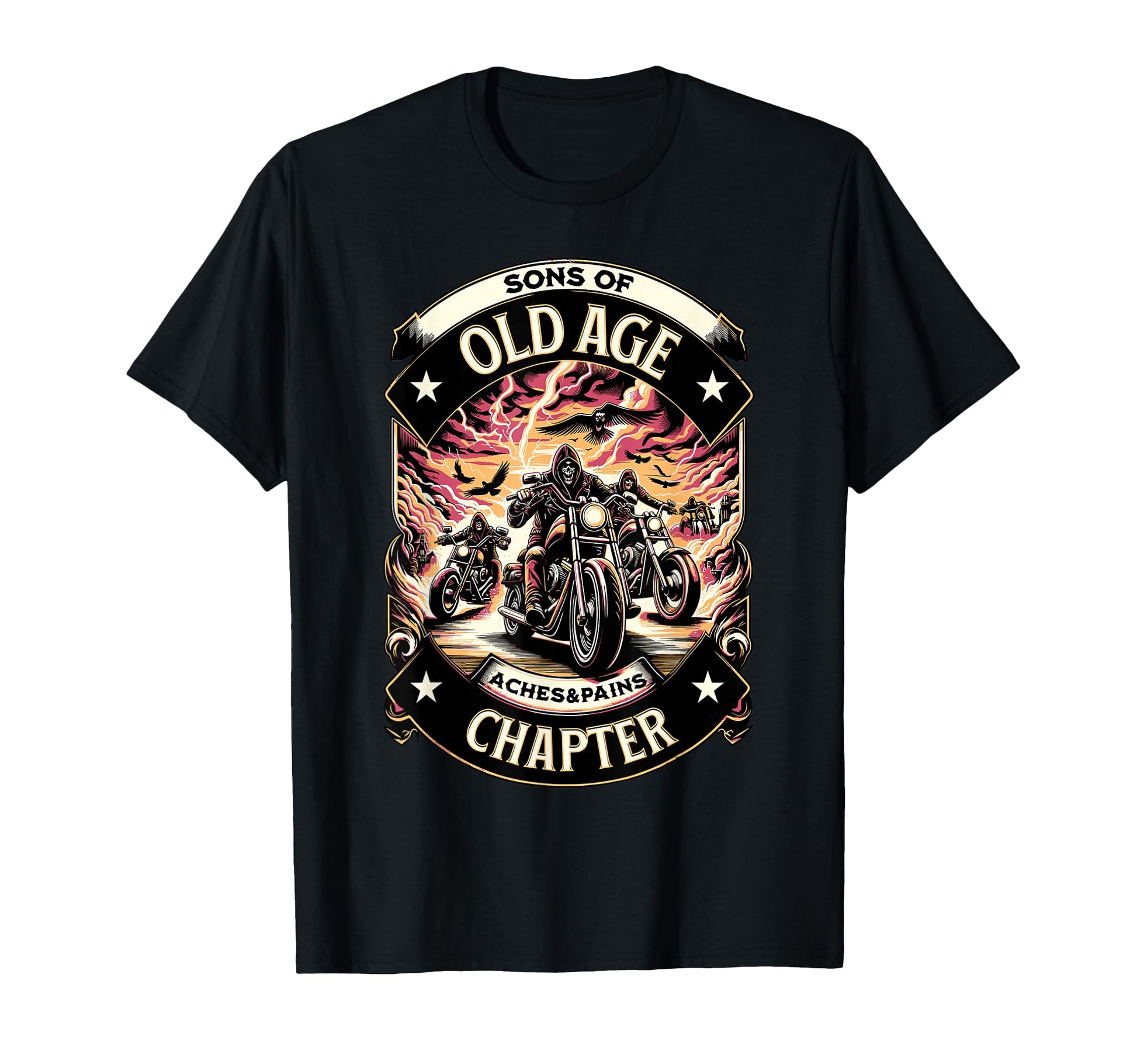 Sons Old Age Aches And Pain Chapter T-Shirt - Aesthetic Graphic Men Women - T-Shirt, Sweatshirt, Hoodie