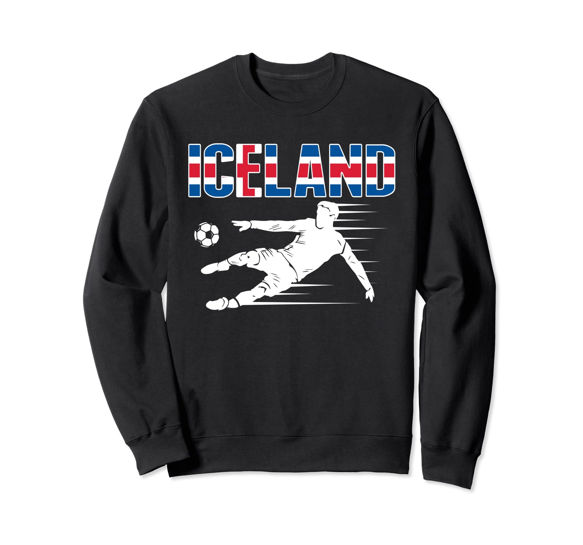 Iceland Soccer Fans Jersey Icelandic Sweatshirt - Graphic Print Men Women - T-Shirt, Sweatshirt, Hoodie