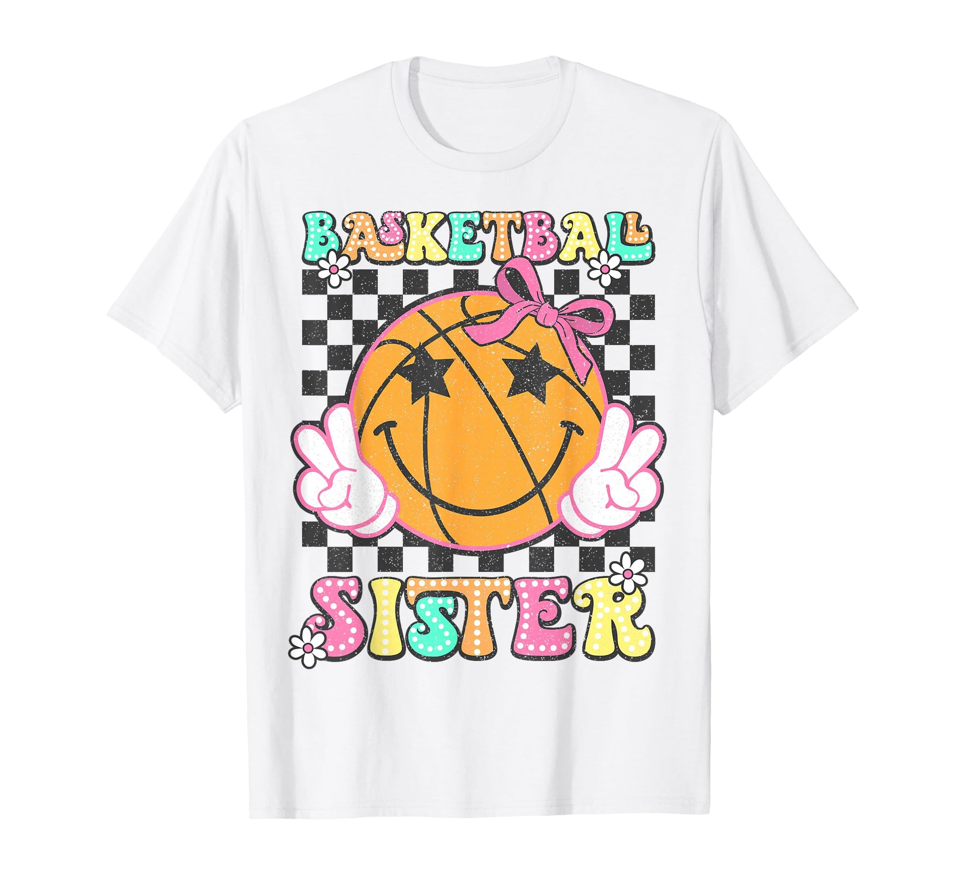 Basketball Sister Coquette Bow T-Shirt - Graphic Print Men Women - T-Shirt, Sweatshirt, Hoodie