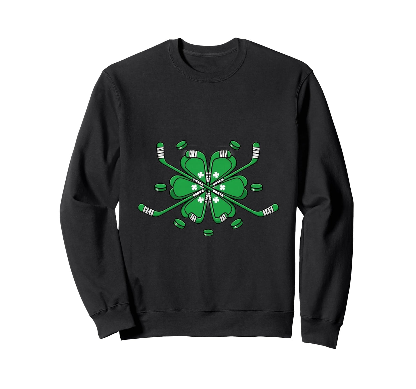 St Patricks Day Shamrock Hockey St Sweatshirt - Unique Graphic Men Women - T-Shirt, Sweatshirt, Hoodie